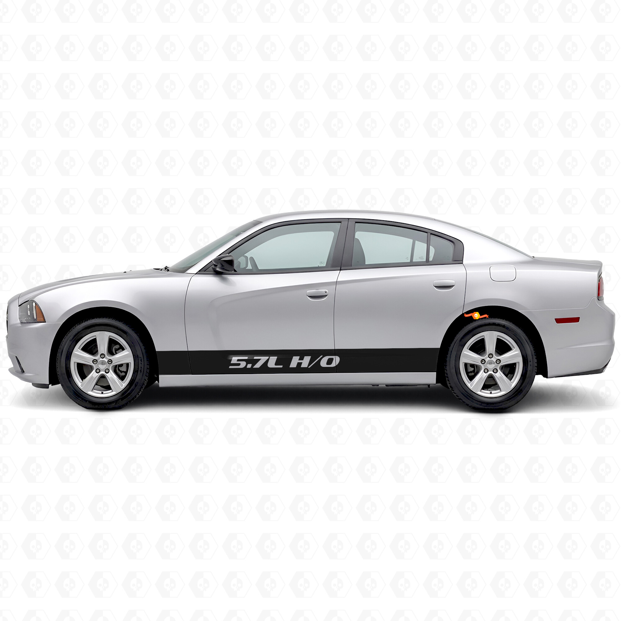 5.7L H/O rechte strepen zij vinyl decal sticker voor Dodge Charger 2011-2014
