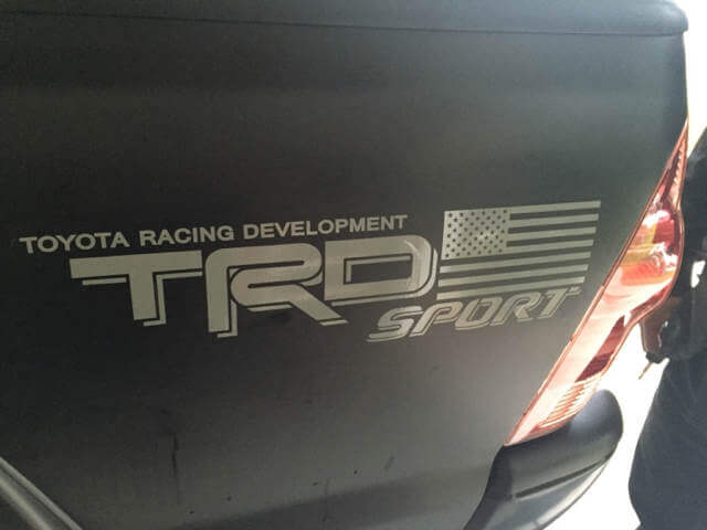 TRD Sport USA-vlag zijvinylstickers set voor Toyota Tacoma
