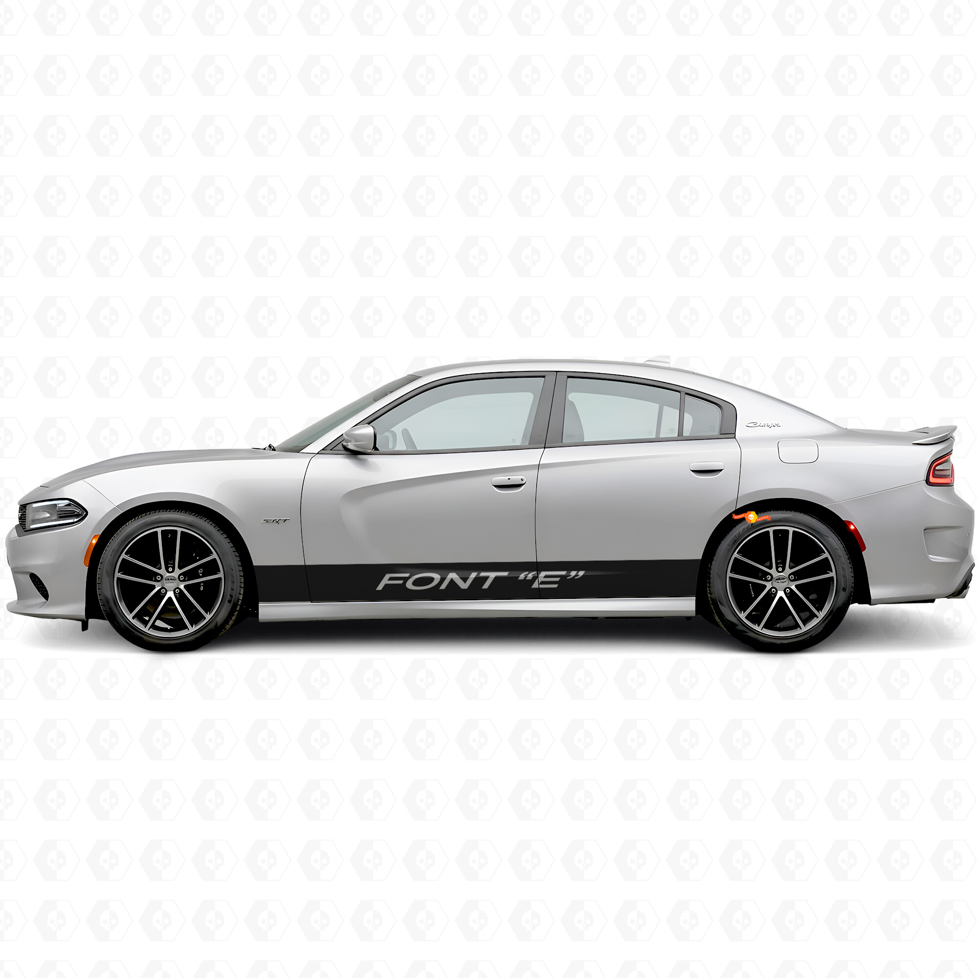 Aangepaste rechte strepen zijvinylsticker voor Dodge Charger 2015-2026