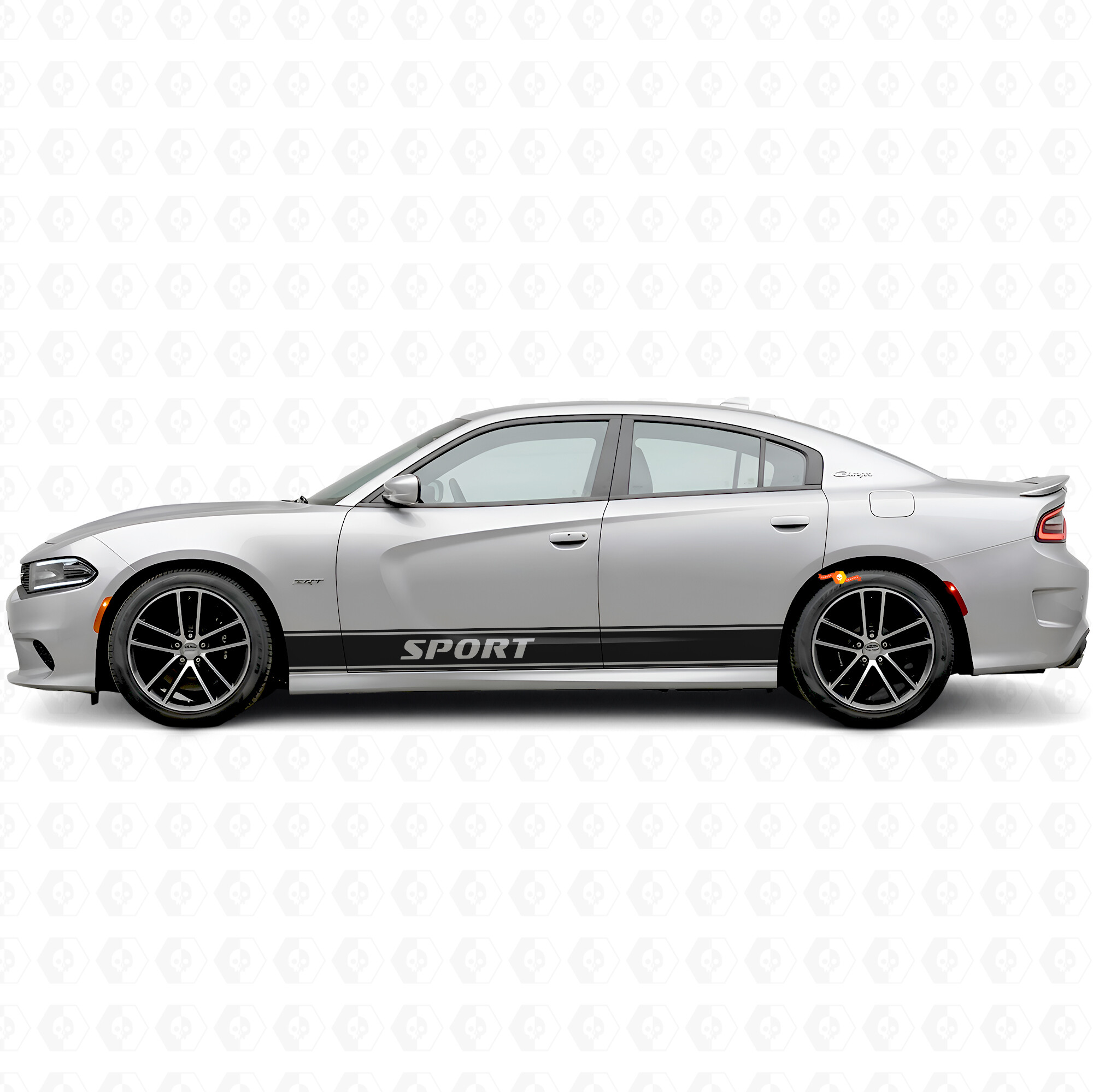 Sport Outline Strepen Zij Vinyl Decal Sticker voor Dodge Charger 2015-2026