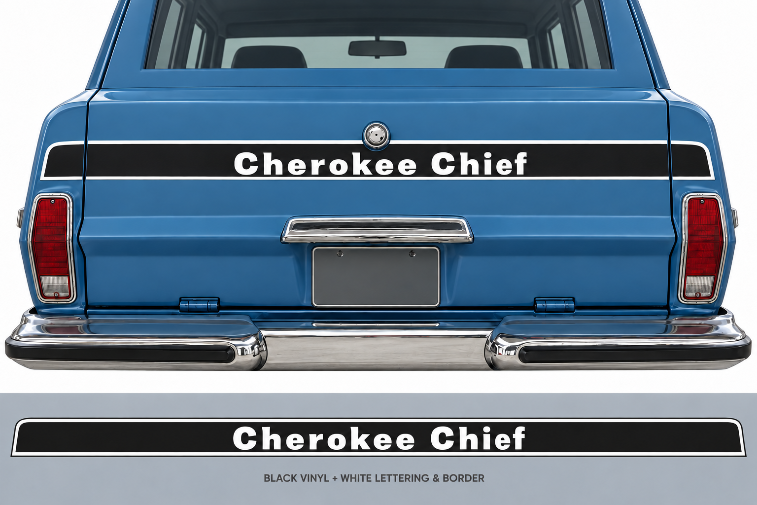 Cherokee Chief Achterklepstrip Vinyl Sticker Kit voor Jeep Cherokee 1978