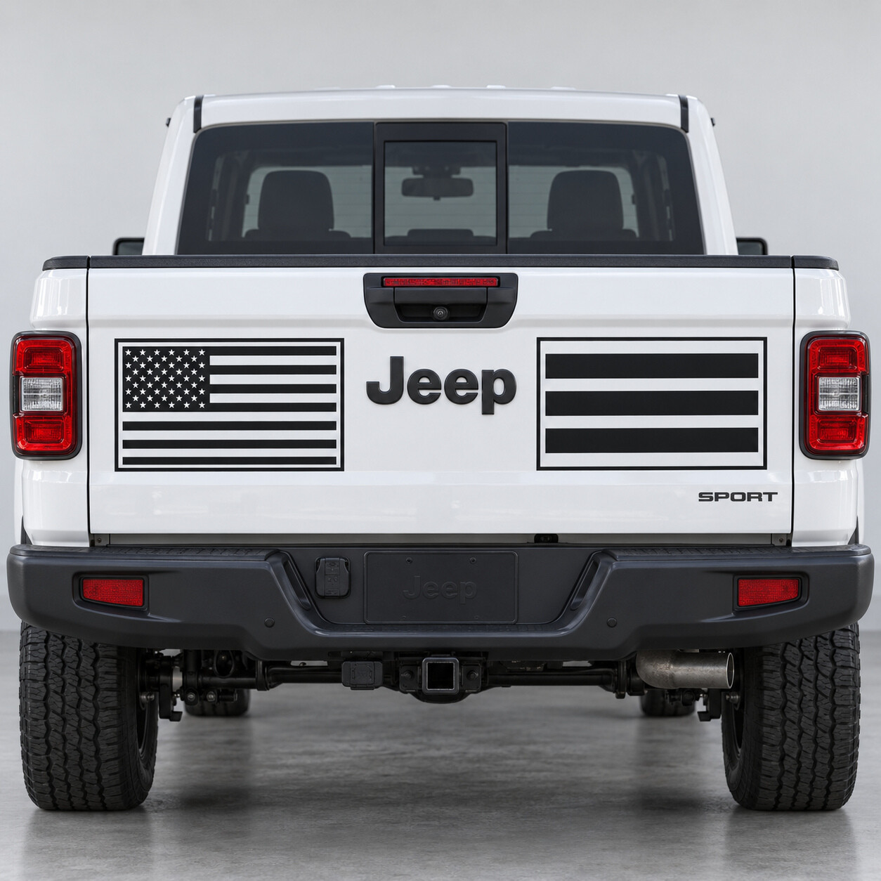 Gekaderde Vlag Achterklep Vinyl Sticker voor Jeep Gladiator 2023