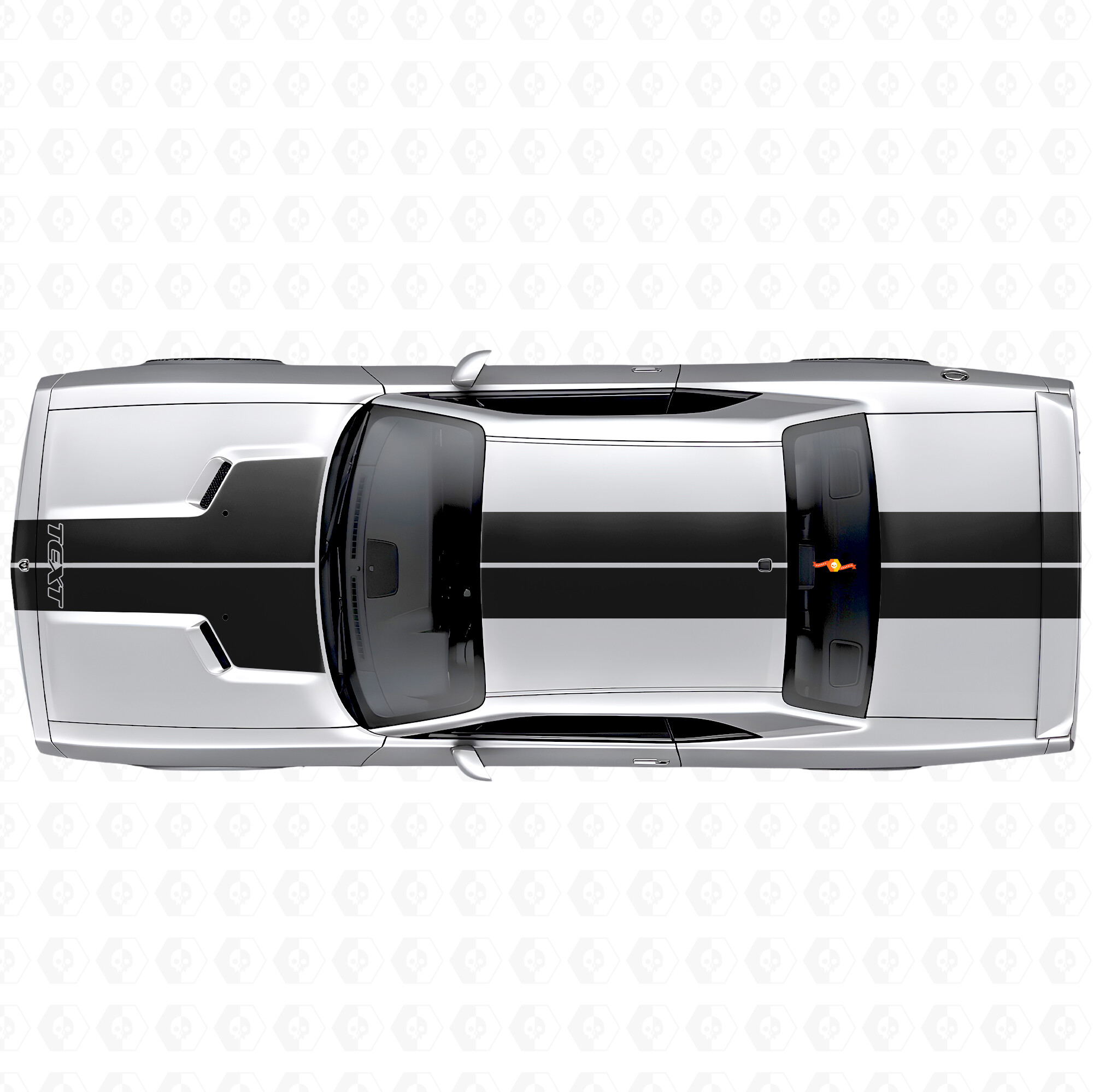 Dubbele aangepaste strepen motorkap dak kofferbak vinyl decal sticker voor Dodge Challenger 2008-2014