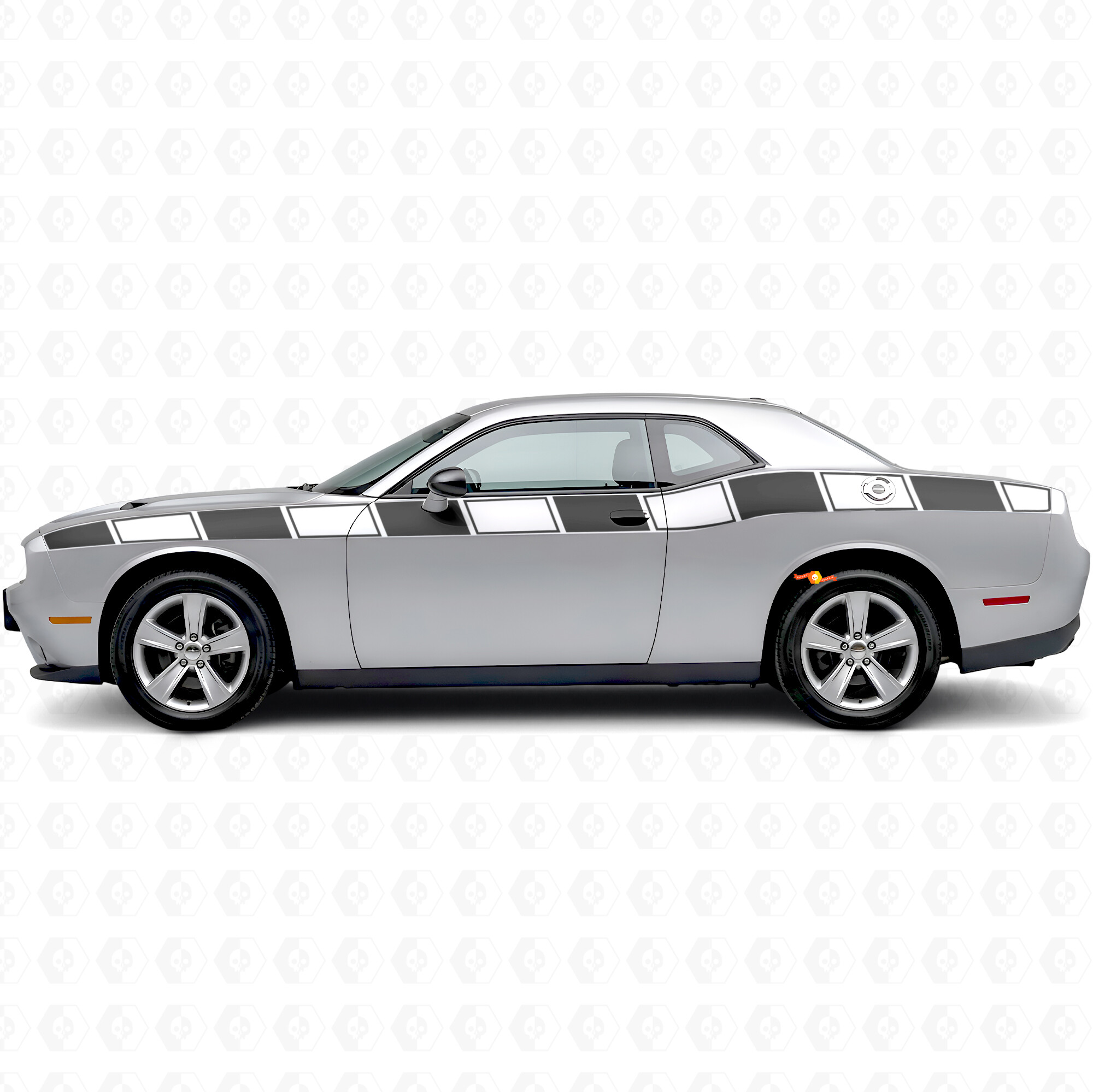 Strobe Grafische Strepen Zij Vinyl Decal Sticker voor Dodge Challenger
