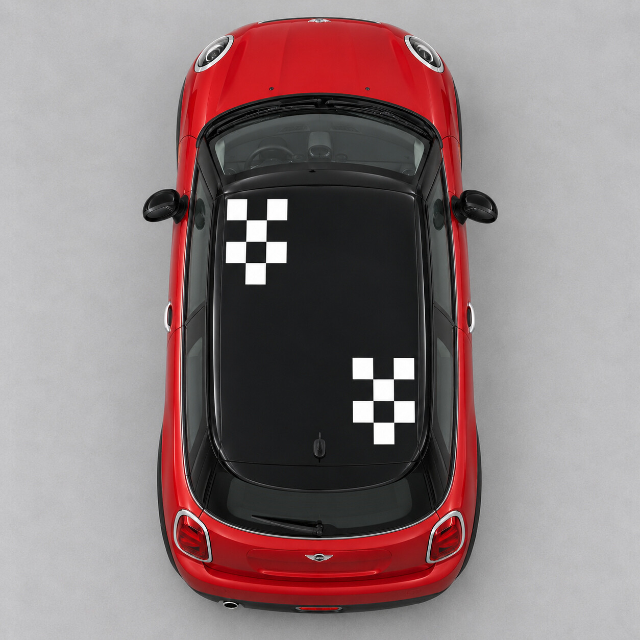 Checker Hoeken Dak Vinyl Decal Sticker voor MINI Cooper 2014