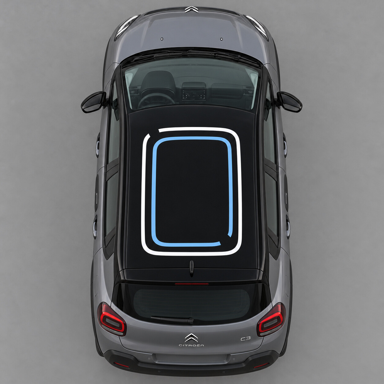 Open Capsules Dak Vinyl Decal Sticker voor Citroen C3 2022-2026