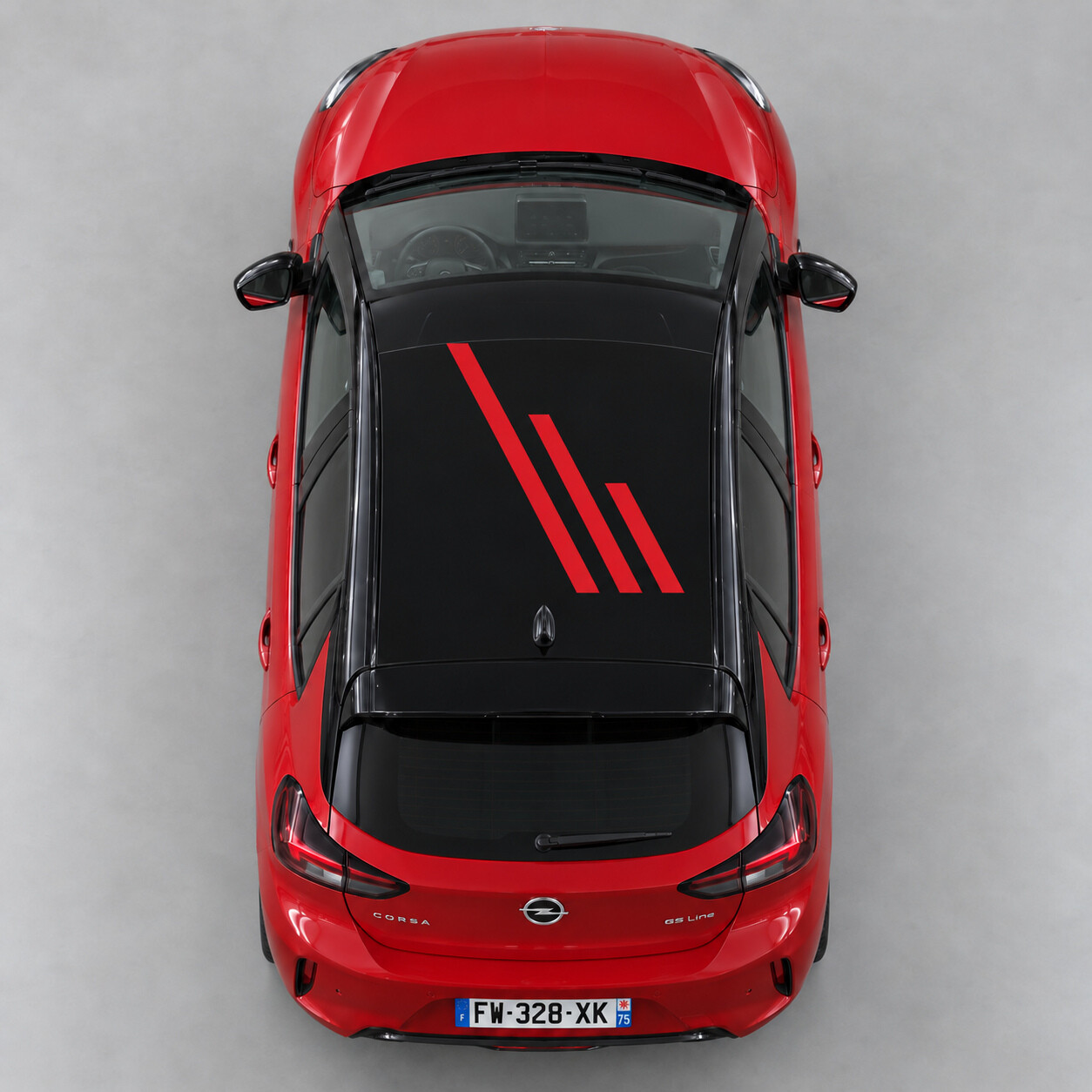 Offset Bars Dak Vinyl Decal Sticker voor Opel Corsa