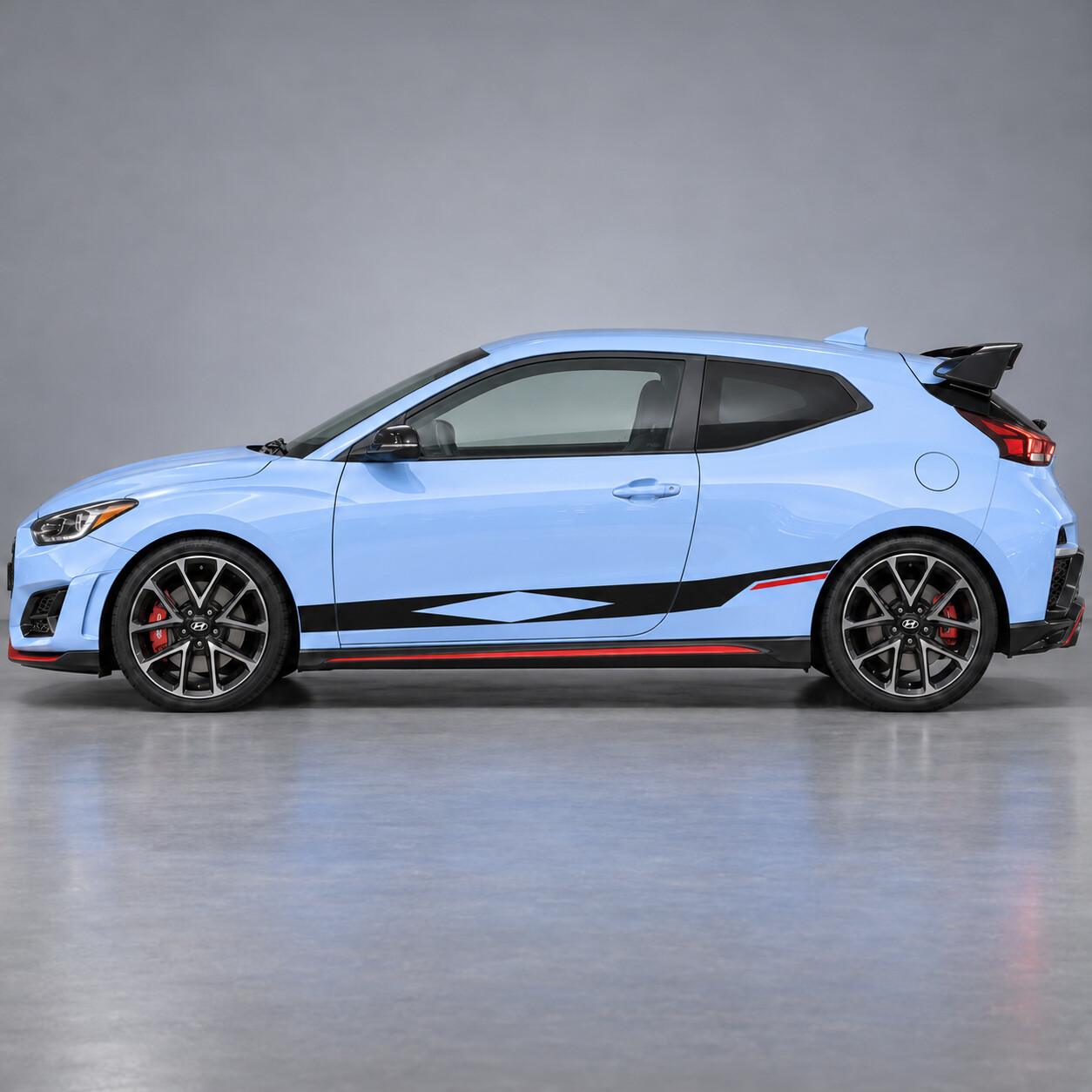 Diamond Kick zij vinyl sticker voor Hyundai Veloster N