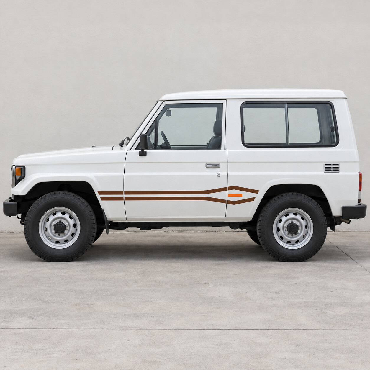 Gevorkt Lint Zij Vinyl Decal Sticker voor Toyota Land Cruiser BJ70 SWB 1984-1990