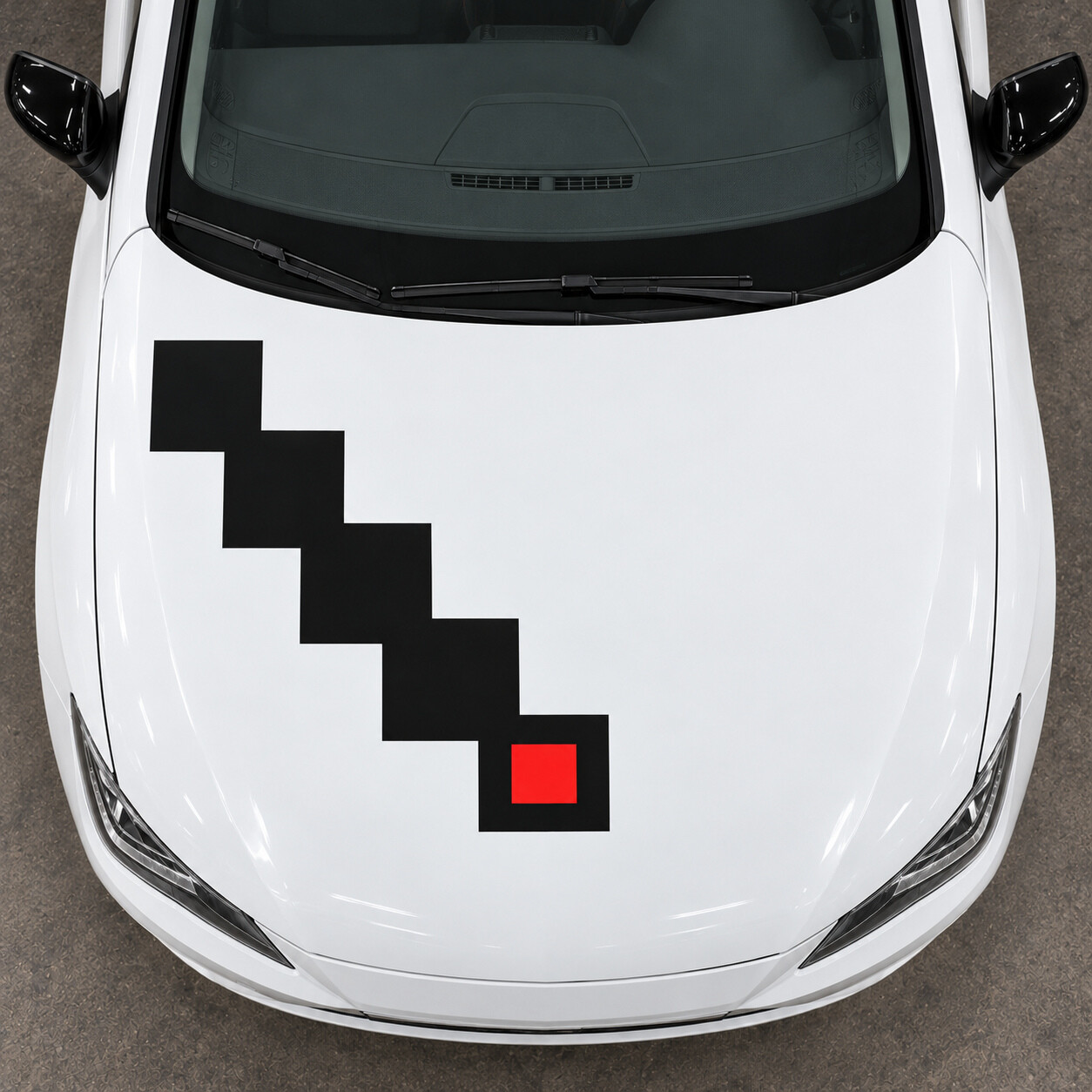 Checker Trapkap Vinyl Decal Sticker voor SEAT Ibiza Cupra SC 2015-2017
