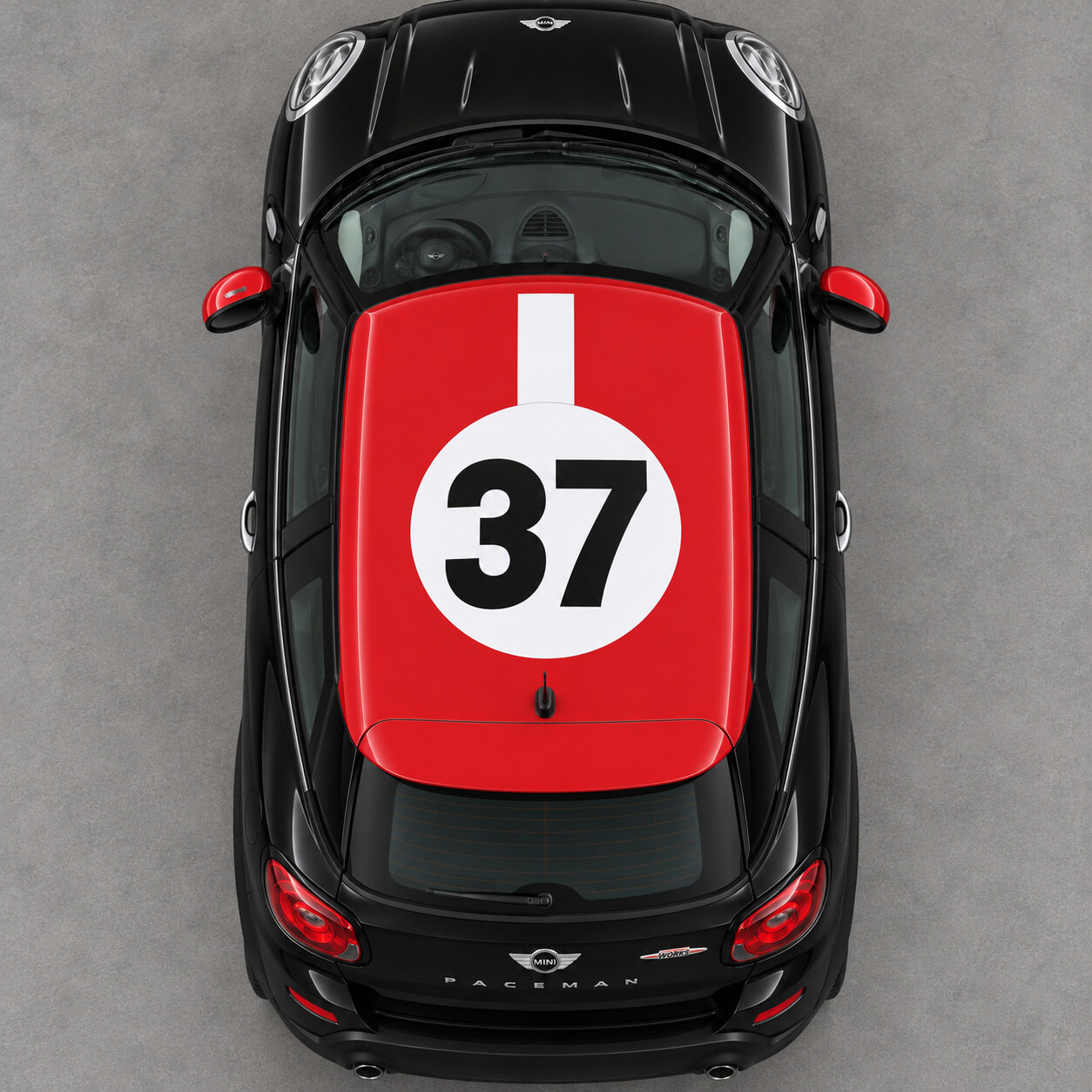Rally Disc 37 Dak Vinyl Decal Sticker voor MINI Paceman R61 2013-2016