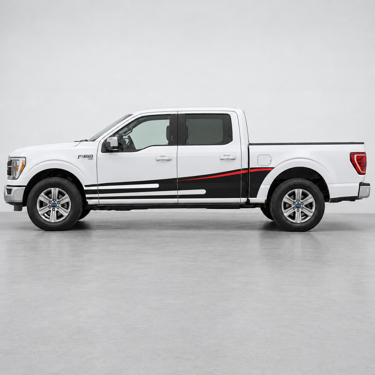 Speed Sail XLT SuperCrew 5,5-voet laadbak zijkant vinyl decal sticker voor Ford F-150 2024