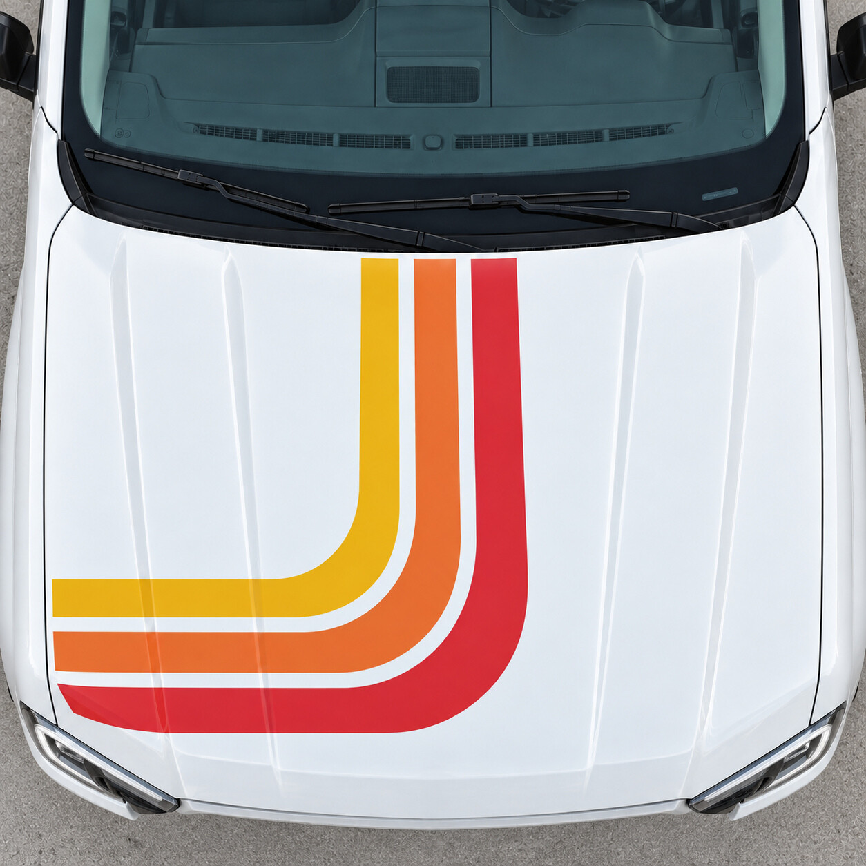 Retro Ventilator LARIAT Motorkap Vinyl Decal Sticker voor Ford Ranger 2024