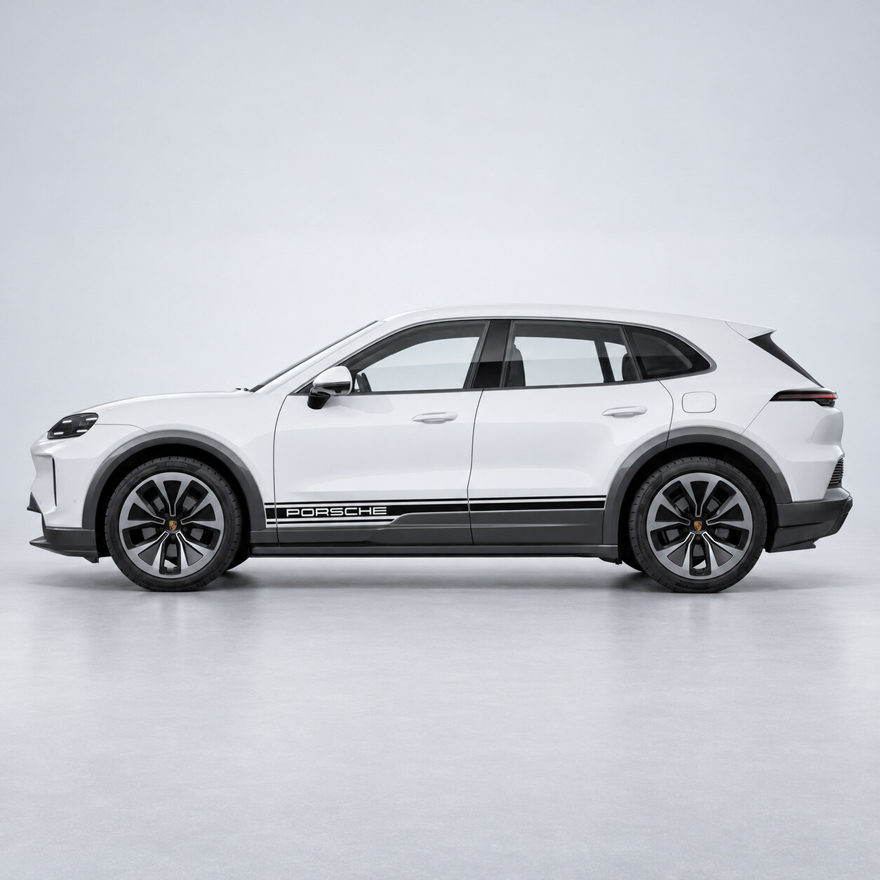 Gemerkt Strepen Vinyl Stickers voor instaplijsten voor Porsche Cayenne Electric
