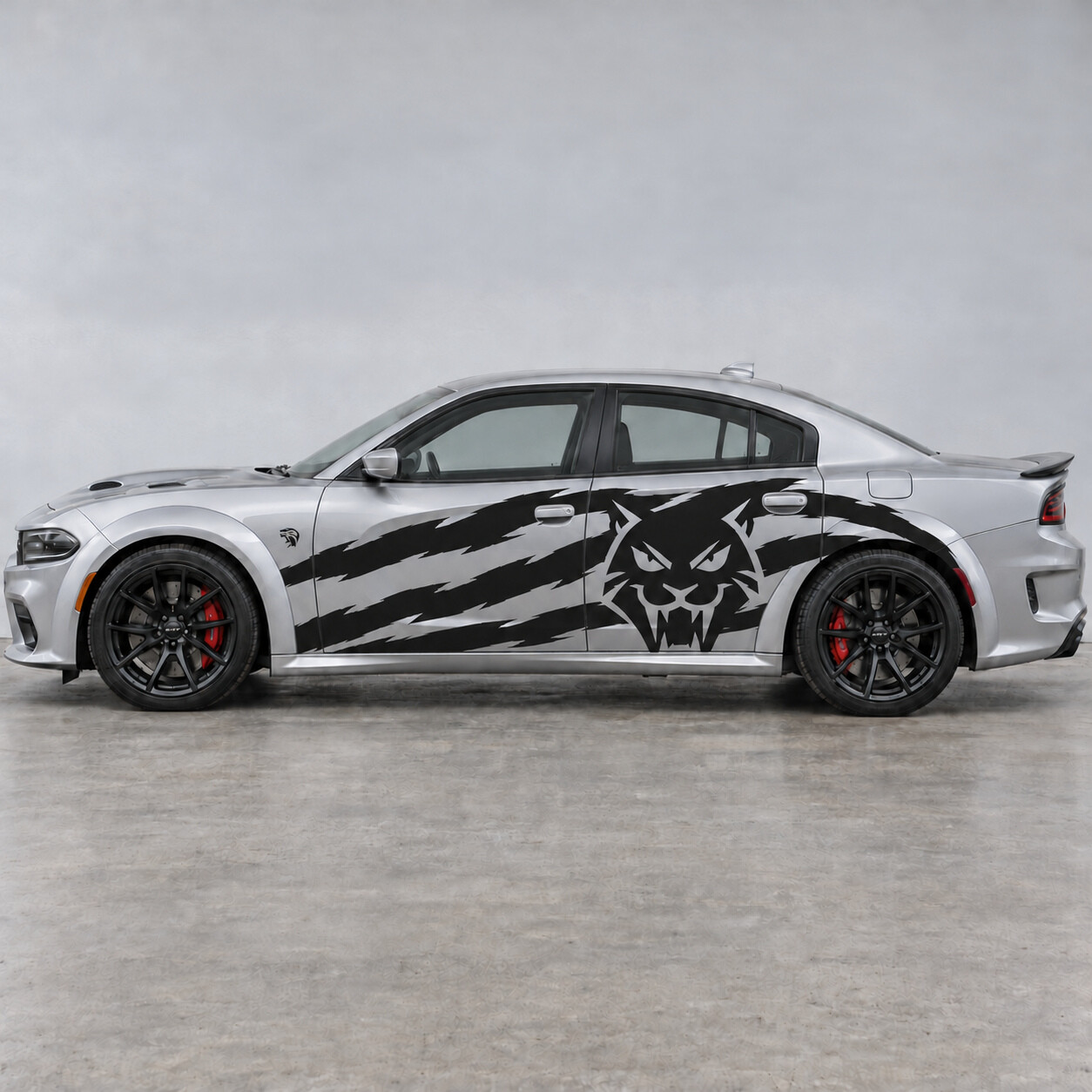 Frontale Cat Rake Widebody Zij Vinyl Sticker voor Dodge Charger 2023