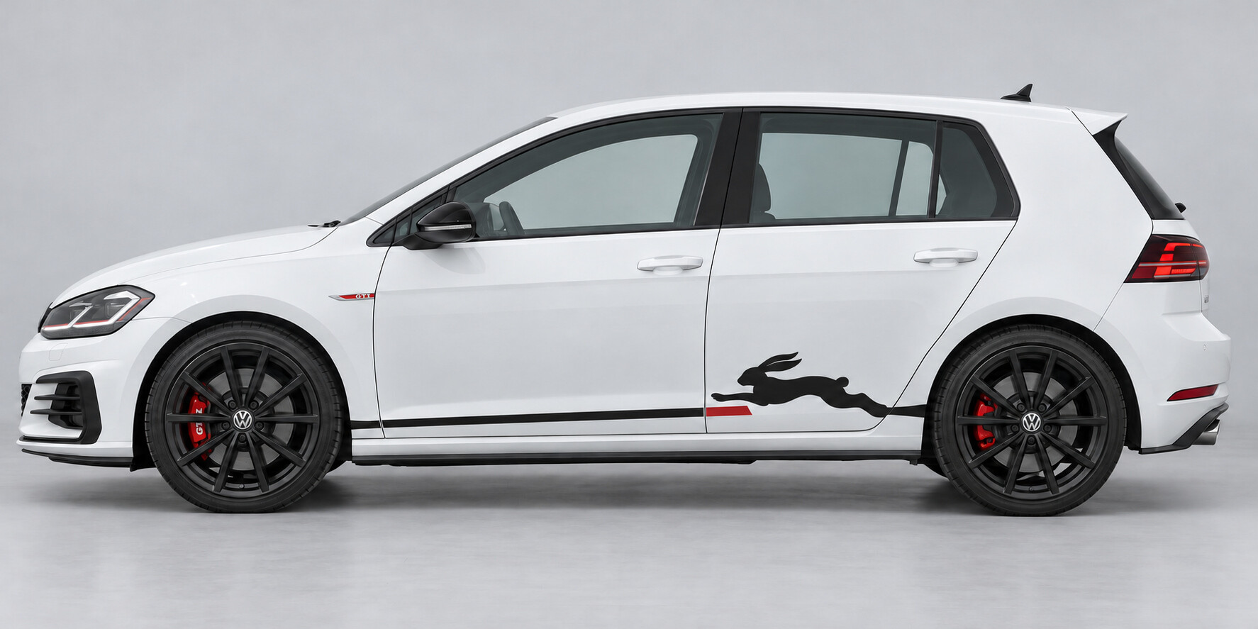 Rabbit Leap Side Vinyl Sticker voor Volkswagen Golf GTI 2019