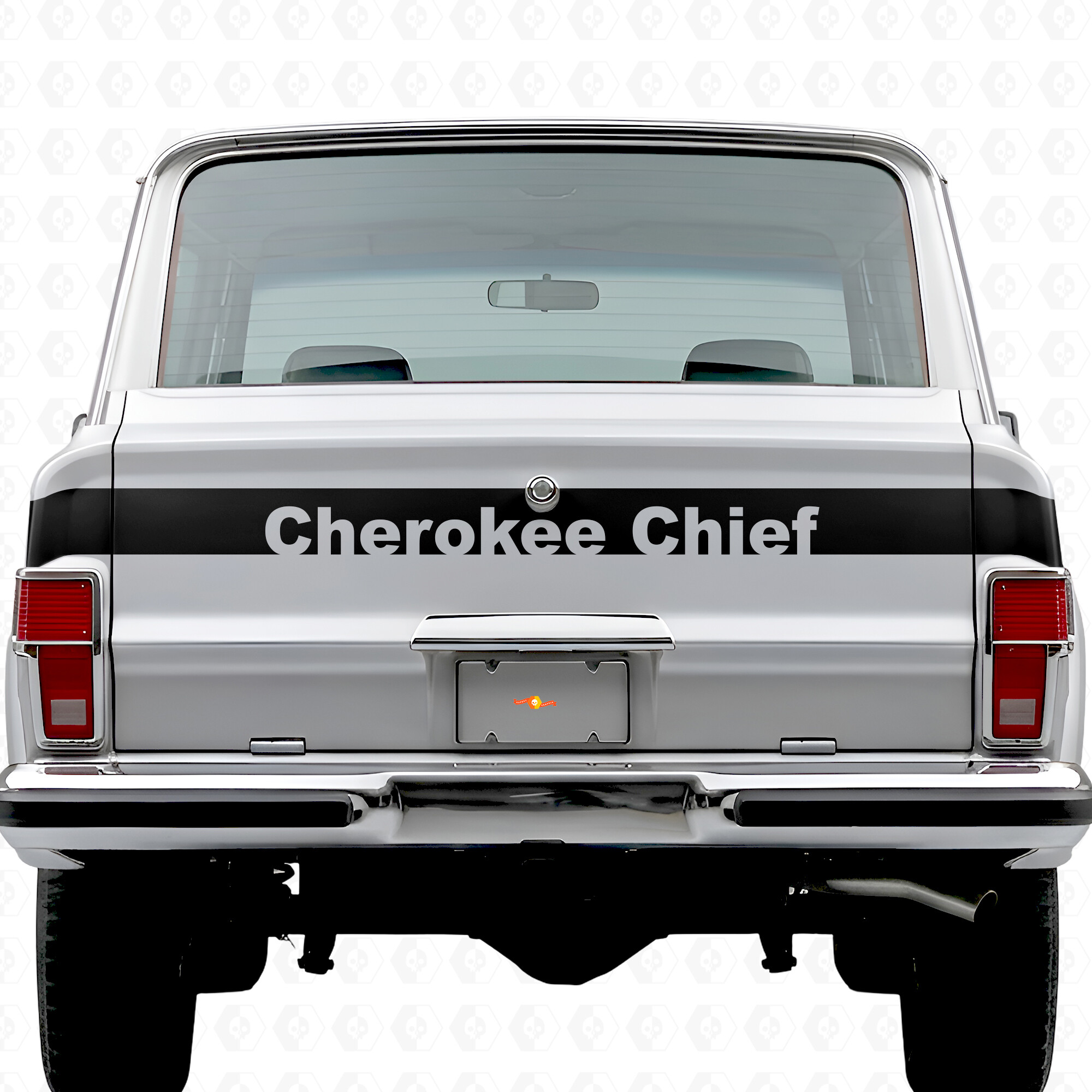 Cherokee Chief Stripe Achterklep Vinyl Decal voor Jeep Cherokee 1981-83