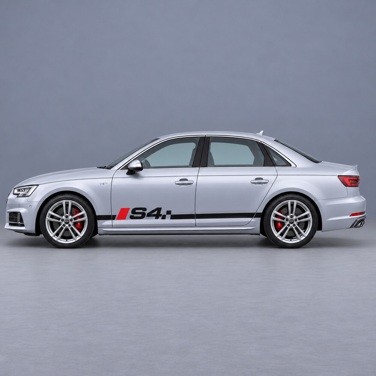 Geruit dorpelzijkant vinyl decal sticker voor Audi S4 2018
