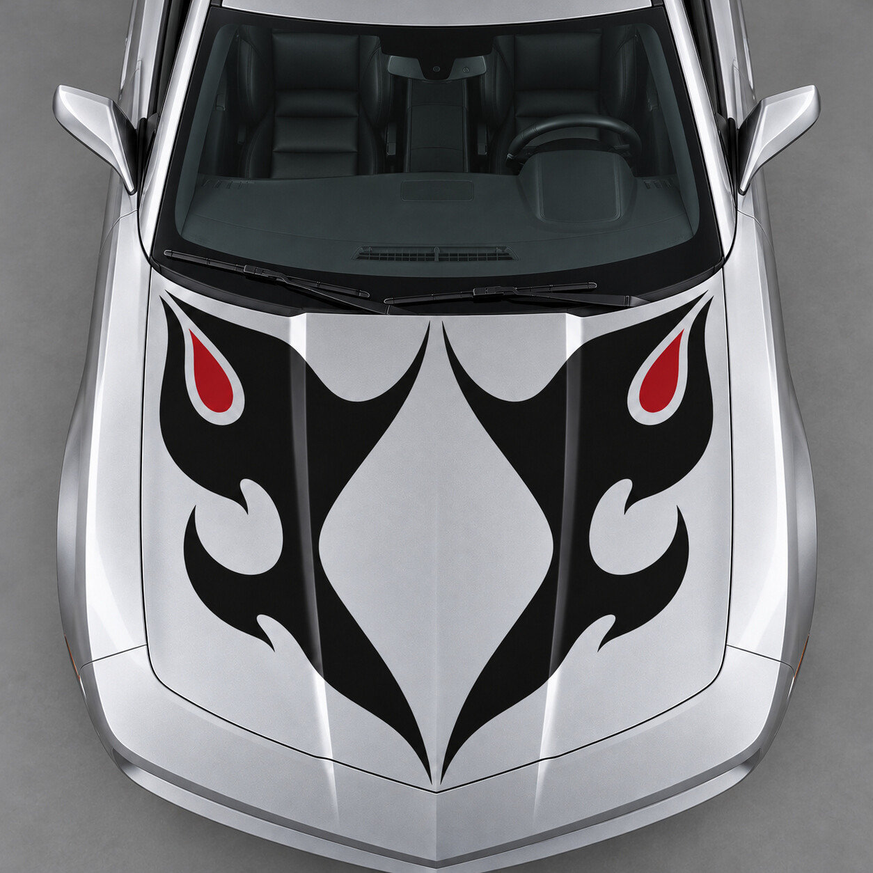 Twin Flame SS motorkap vinyl decal sticker voor Chevrolet Camaro 2013