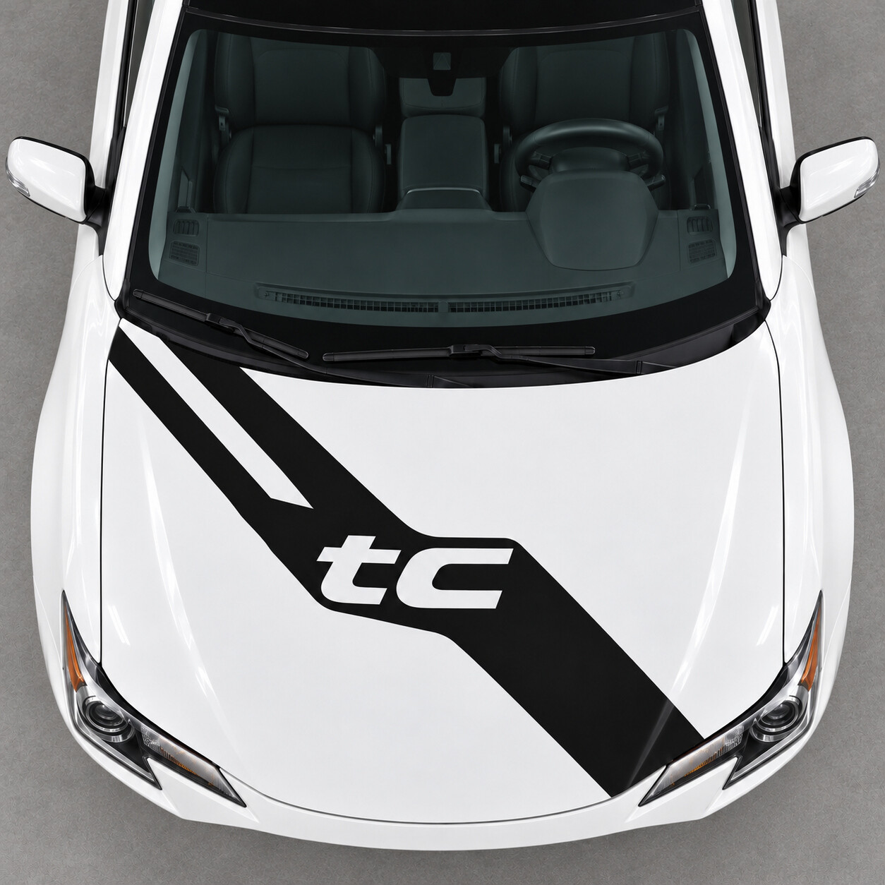 Open Letter Motorkap Sash Vinyl Decal Sticker voor Scion tC 2014-2016 Facelift