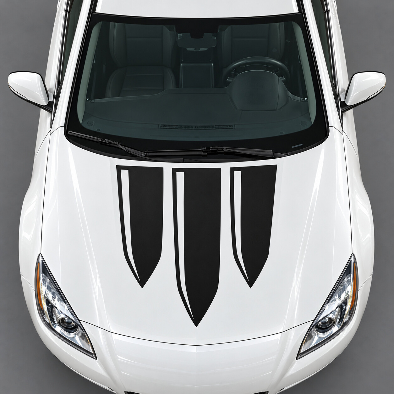 Drie Schild Strips Motorkap Vinyl Decal Sticker voor Buick Regal GS 2012-2013
