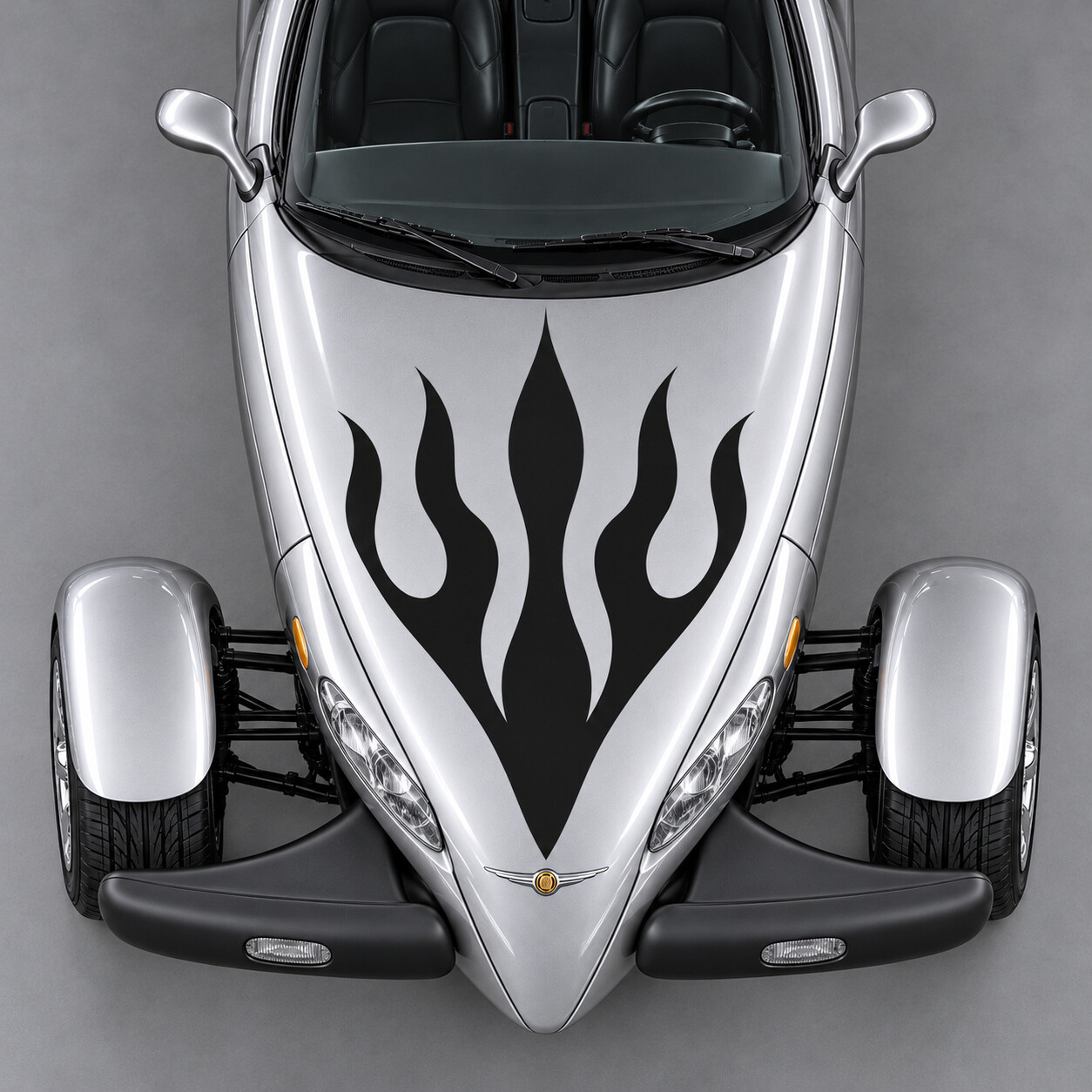Vijf Vlammen Ventilator Motorkap Vinyl Sticker voor Chrysler Prowler 2001-2002