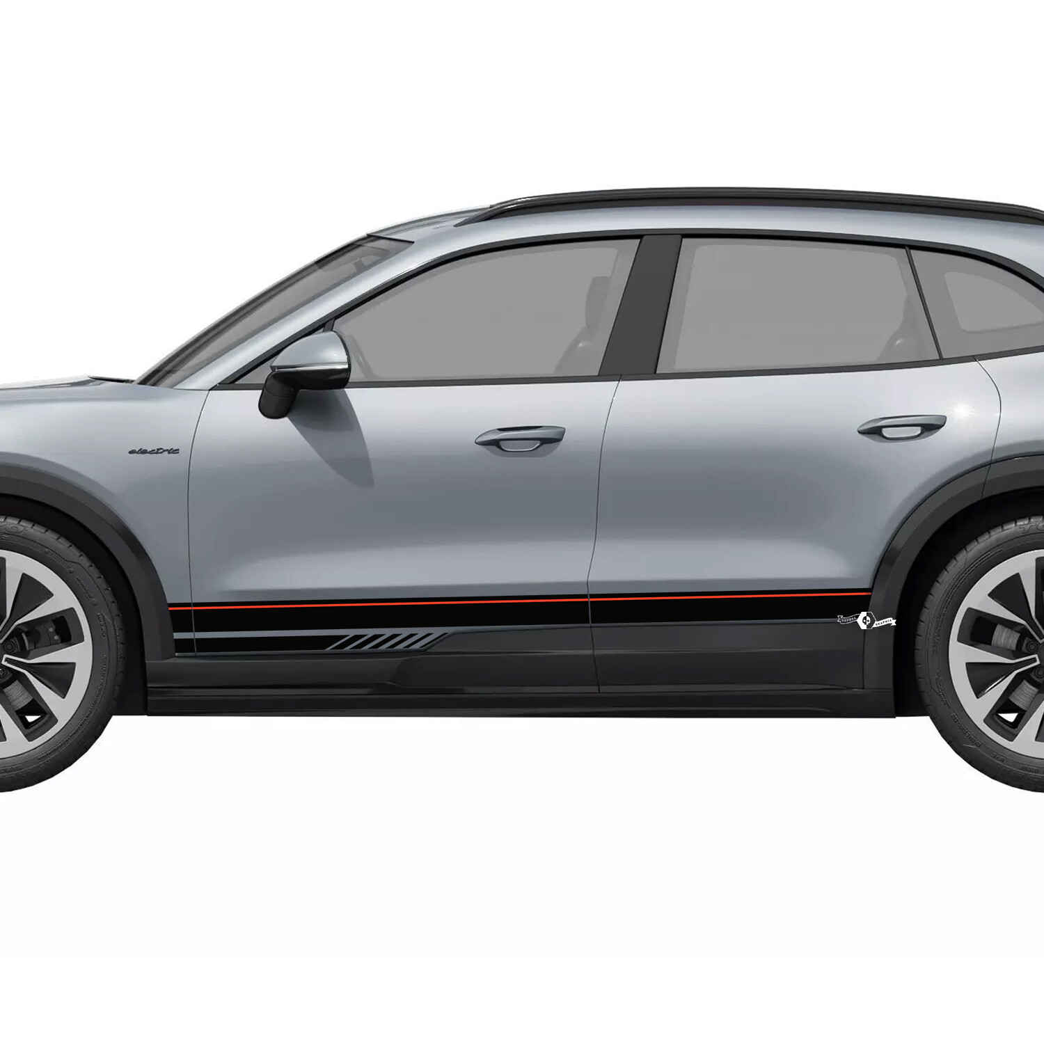 Rally Stijl Accent Strepen Rocker Panel Vinyl Decal Sticker voor Porsche Cayenne Electric