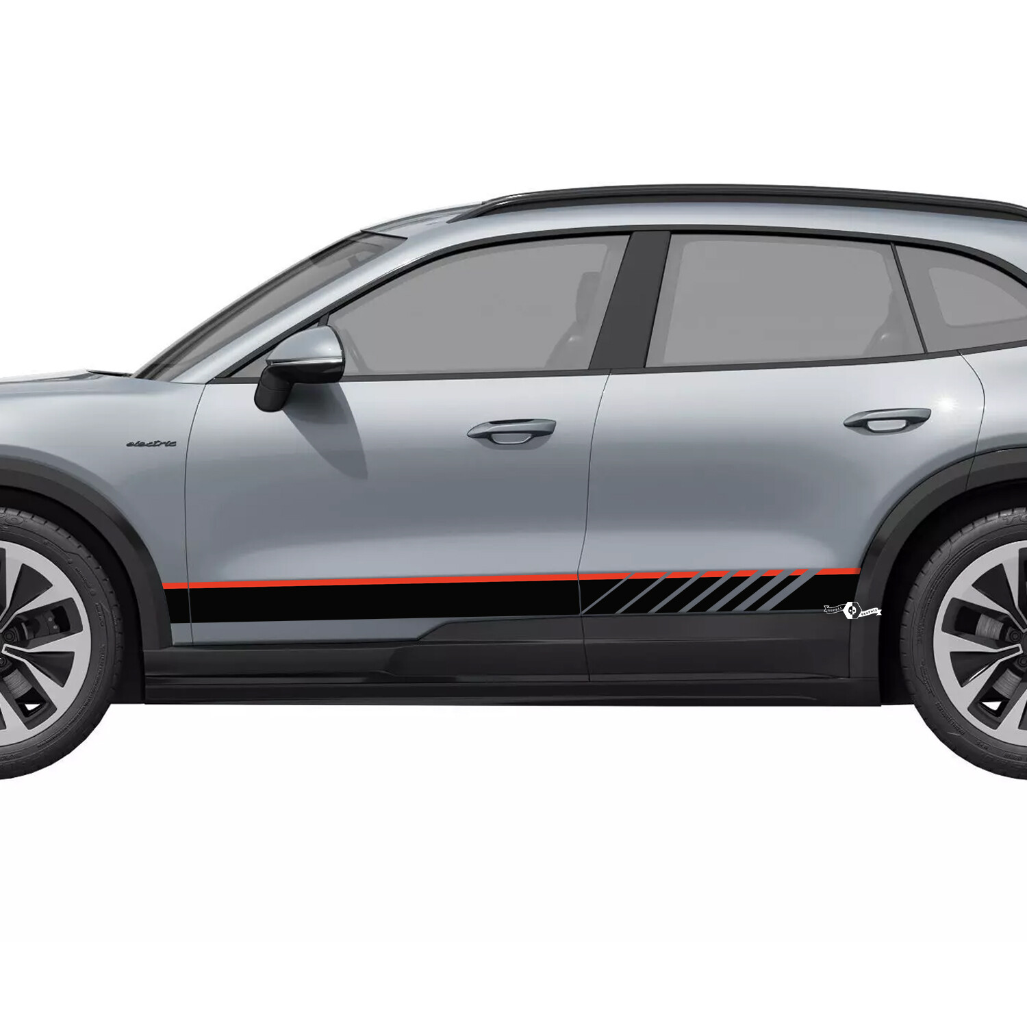 Dubbele Race Strepen Rocker Panel Vinyl Decal Sticker voor Porsche Cayenne Electric