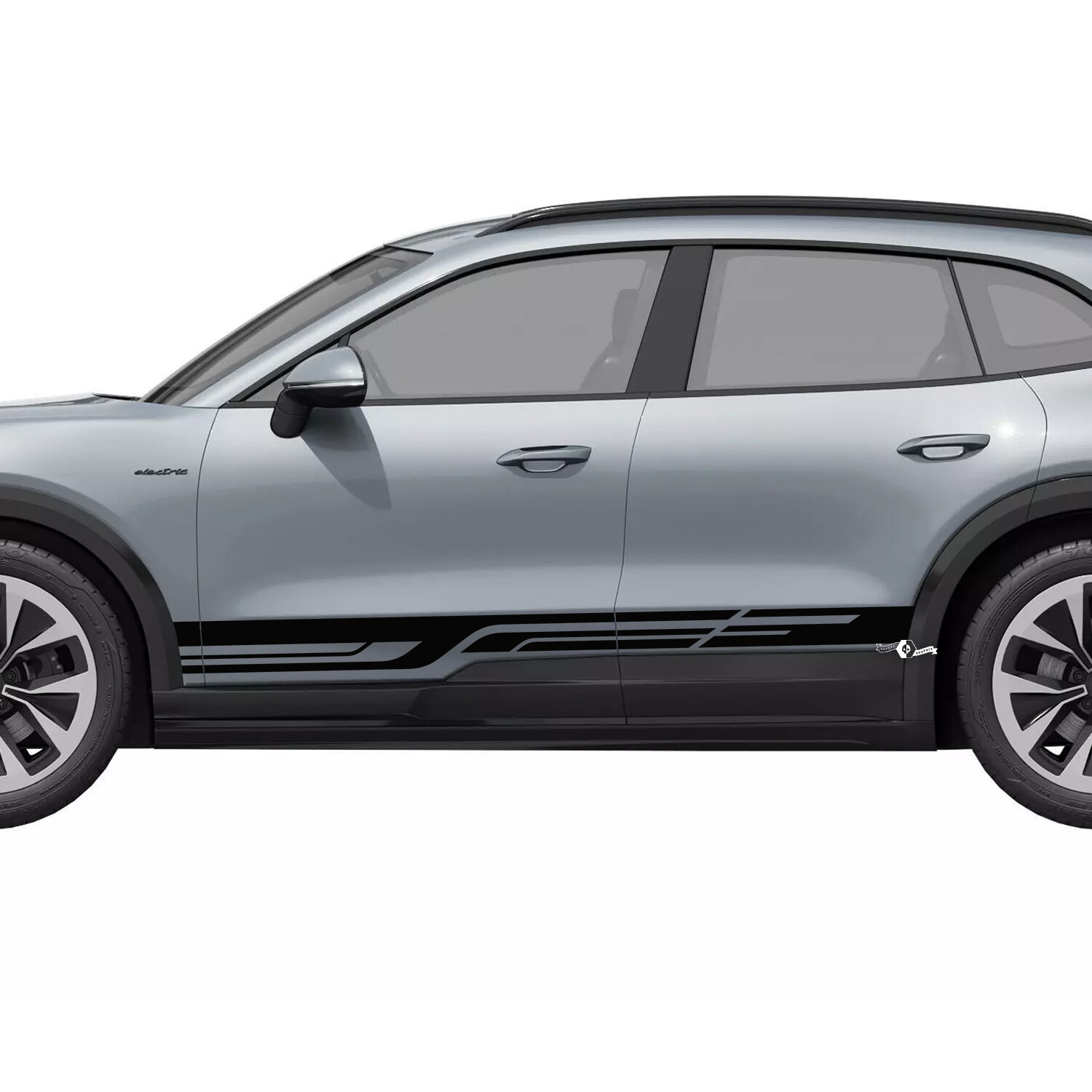 Geometrische Stijl Strepen Instaplijst Vinyl Decal Sticker voor Porsche Cayenne Electric