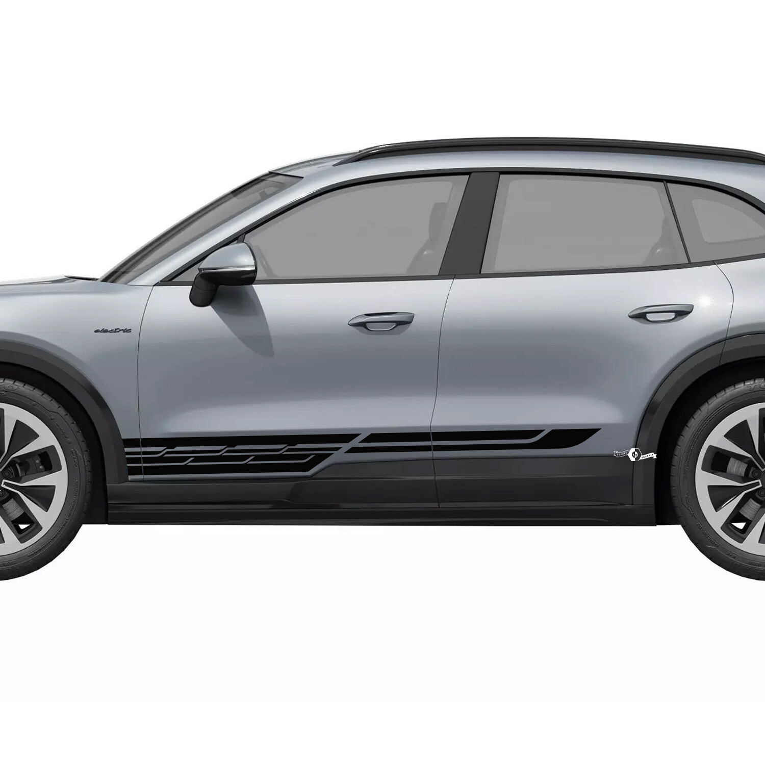 Techno Style Strepen Deurdorpel Vinyl Decal Sticker voor Porsche Cayenne Electric