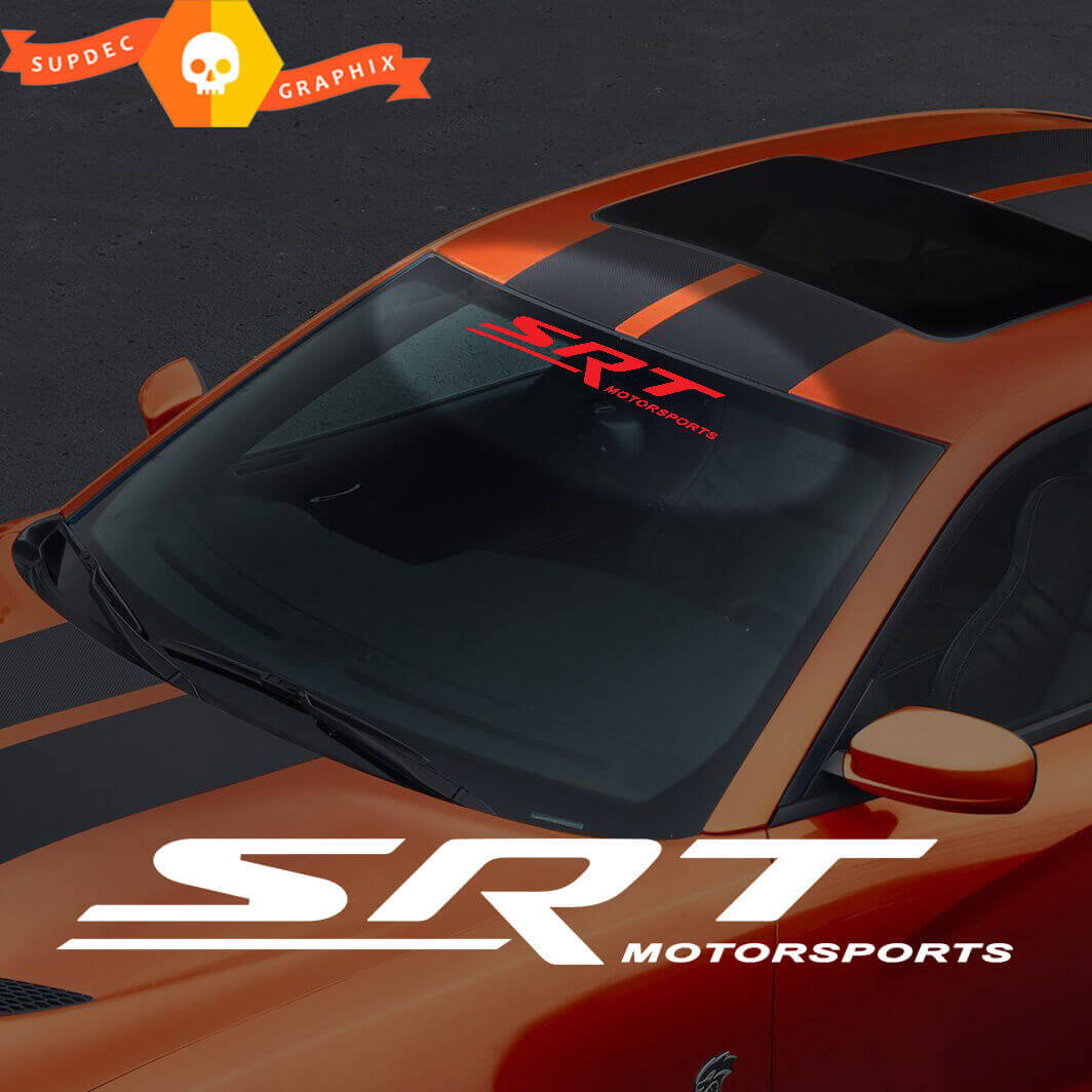 SRT Motorsports Voorruitbanner Vinyl Decal voor Dodge Challenger Charger