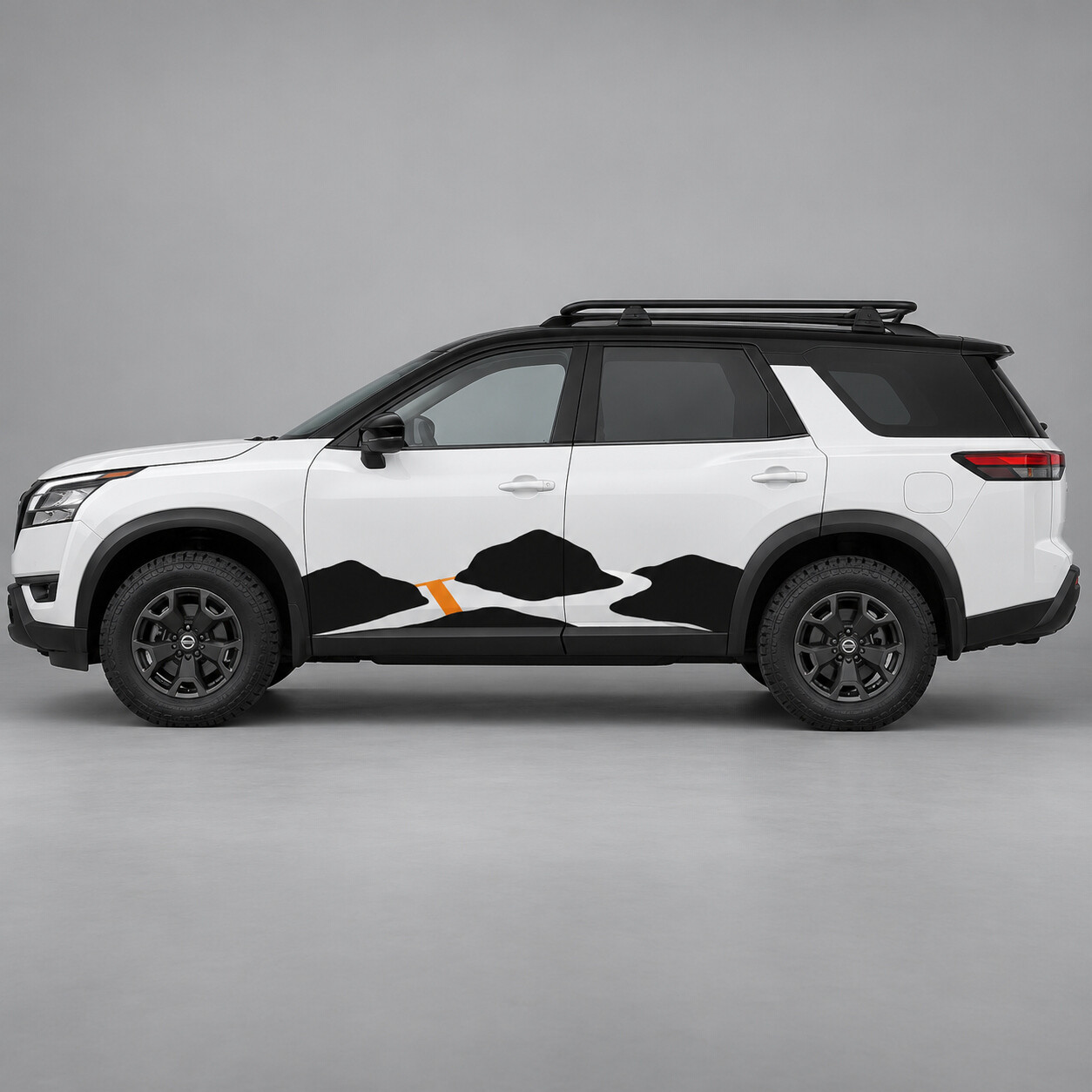 Rock Creek Crossing Zijvinylsticker voor Nissan Pathfinder 2023