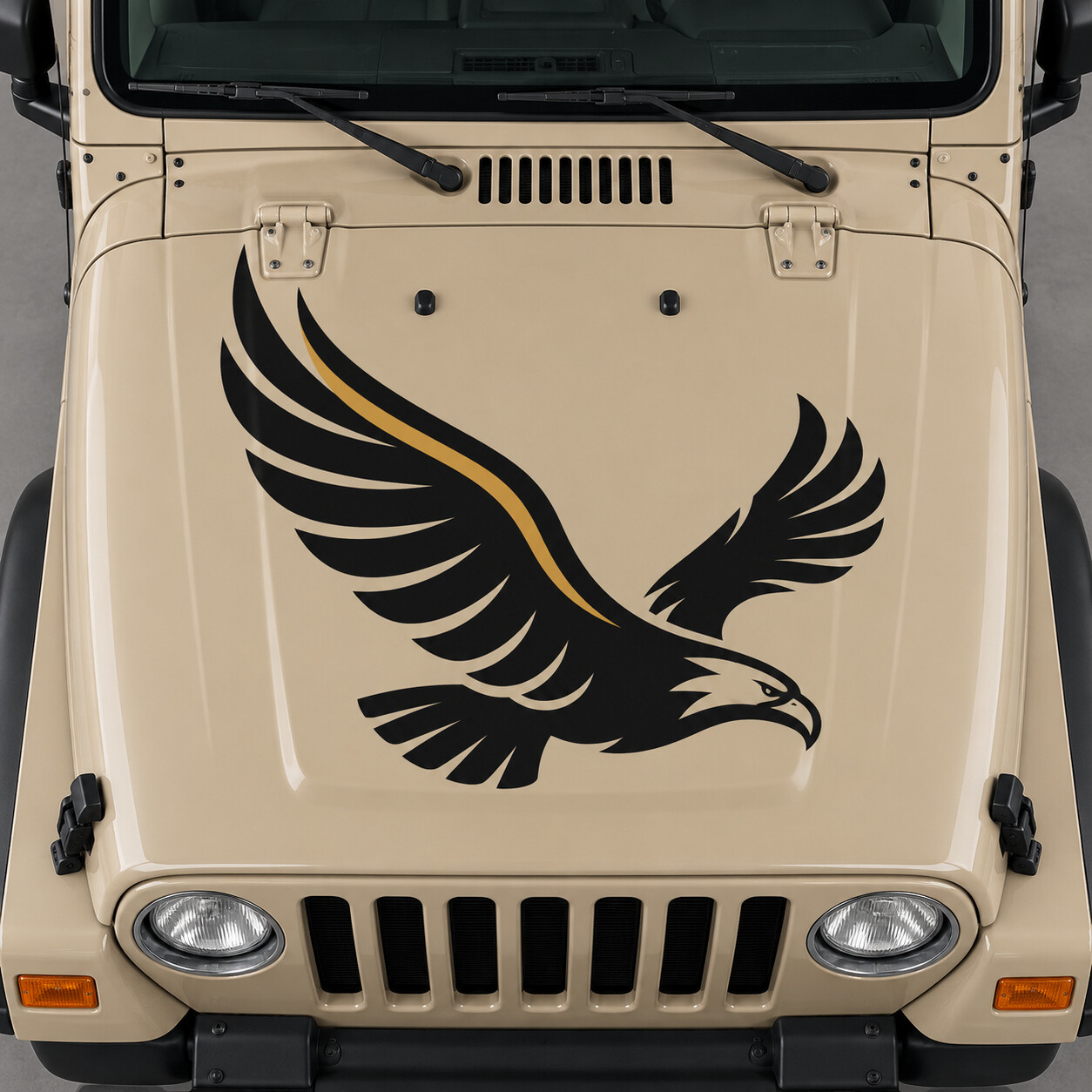 Sport TJ Banking Eagle Motorkap Vinyl Decal Sticker voor Jeep Wrangler 2006