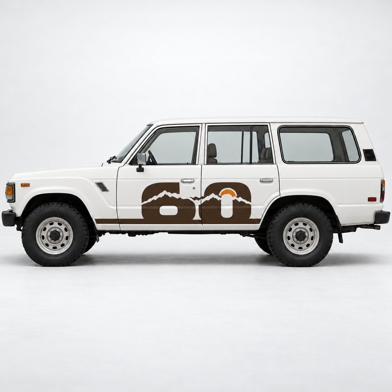 Number Ridge Zijvinyl Sticker voor Toyota Land Cruiser FJ60 1981–1987