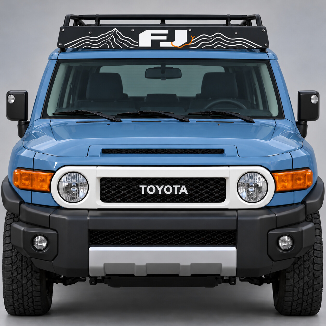 Contour Horizon Dakdrager Windgeleider Vinyl Decal Sticker voor Toyota FJ Cruiser 2014