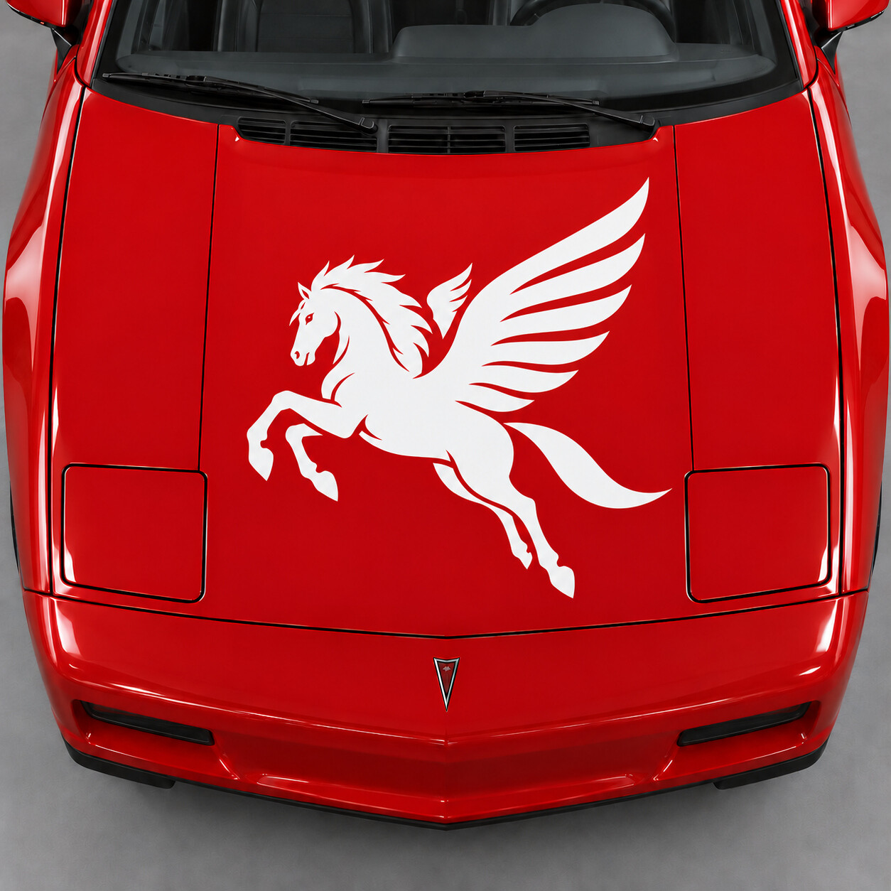 Pegasus Wing Sweep Motorkap Vinyl Sticker voor Pontiac Fiero GT Fastback 1986-1988