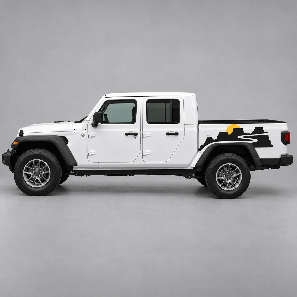 Canyon Switchbacks Bedside Vinyl Decal Sticker voor Jeep Gladiator Sport JT 2020–2026