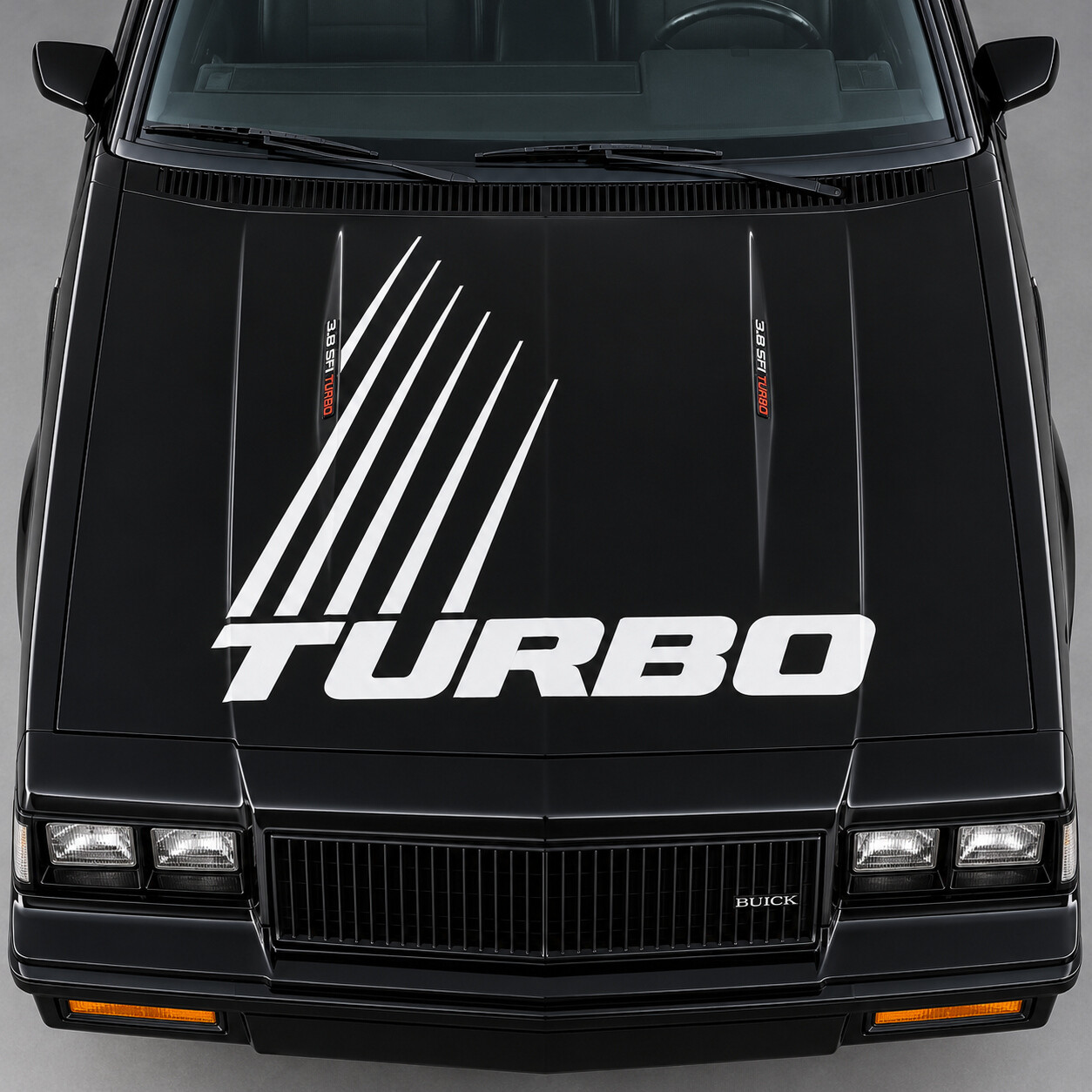 Turbo Rails Strepen Motorkap Vinyl Decal Sticker voor Buick Regal Grand National G-Body 1984–1987