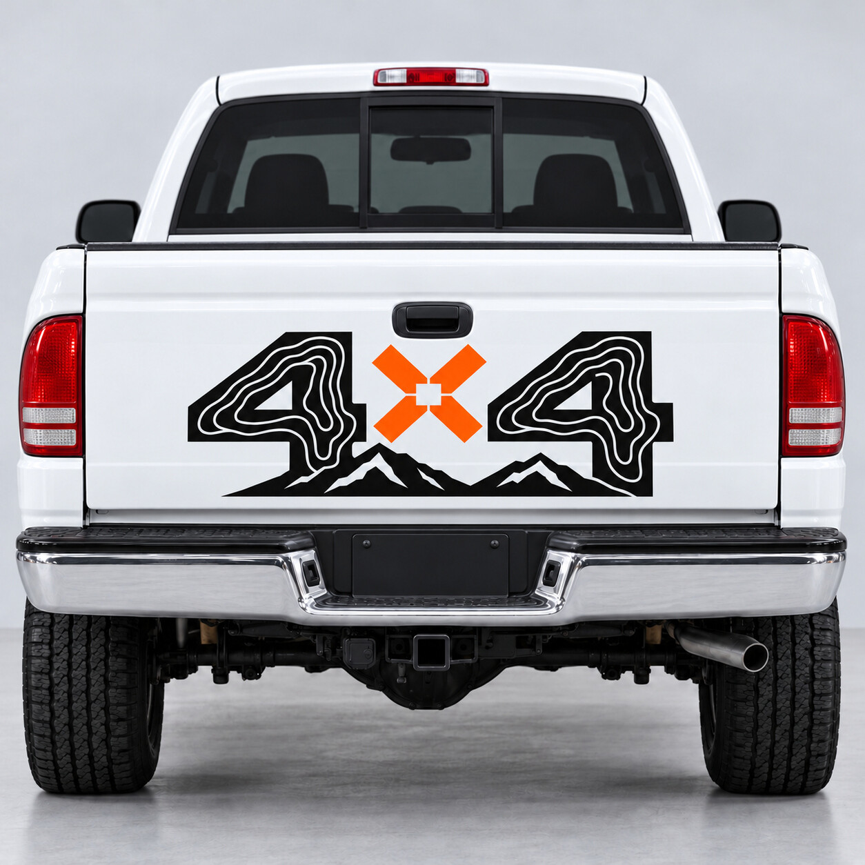 Contour Vierwiel Achterklep Vinyl Decal Sticker voor Dodge Dakota Sport 4x4 Club Cab AN 1997–2004