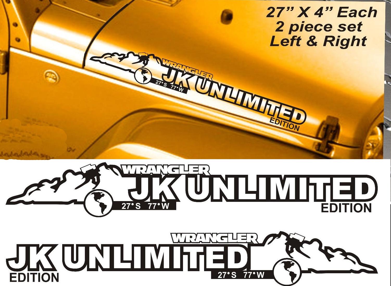 JL Unlimited Edition Motorkap Vinyl Decal Sticker voor Jeep Wrangler