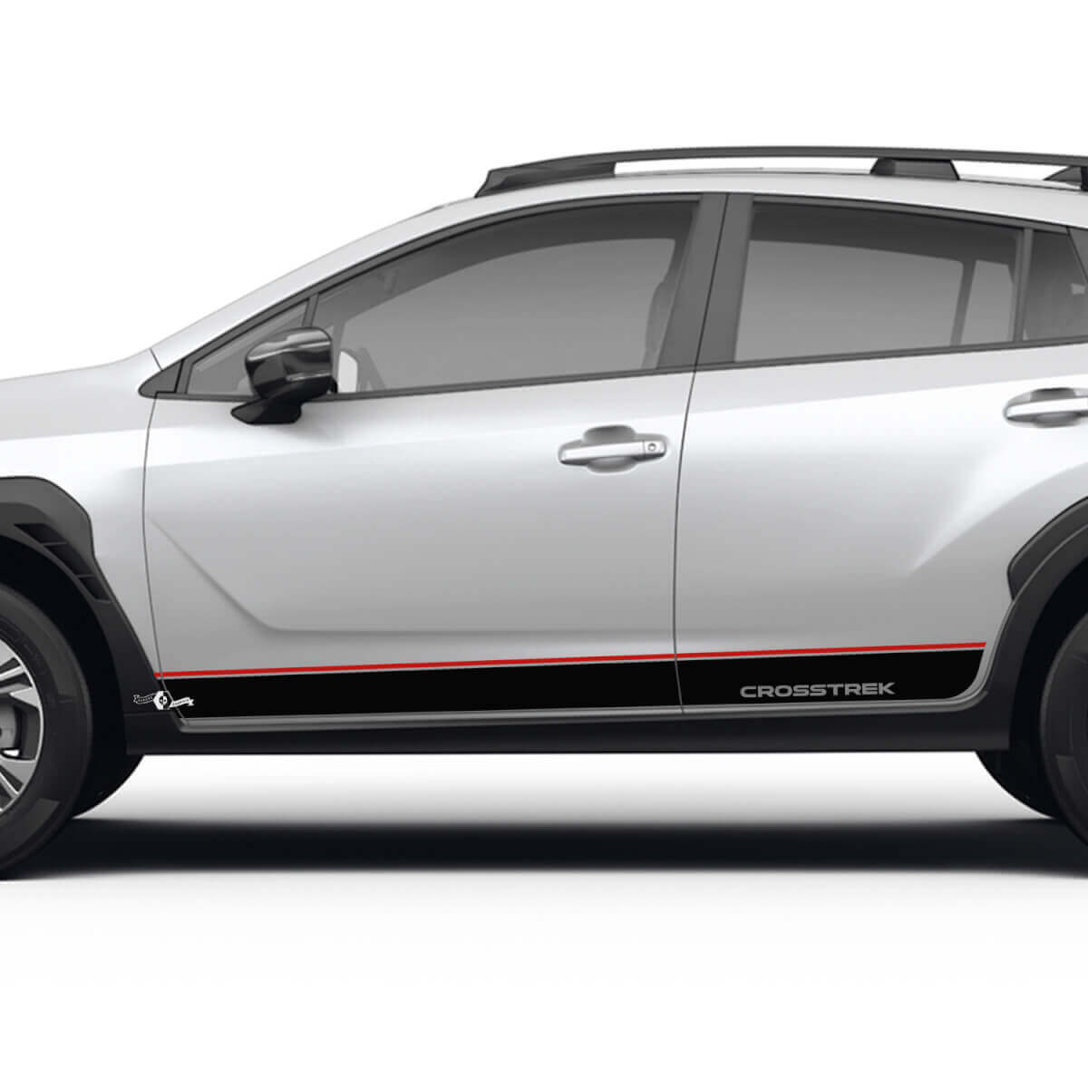 Zij deuren strepen rocker paneel voor Suba Crosstrek vinylstickers stickers graphics 2 kleuren
