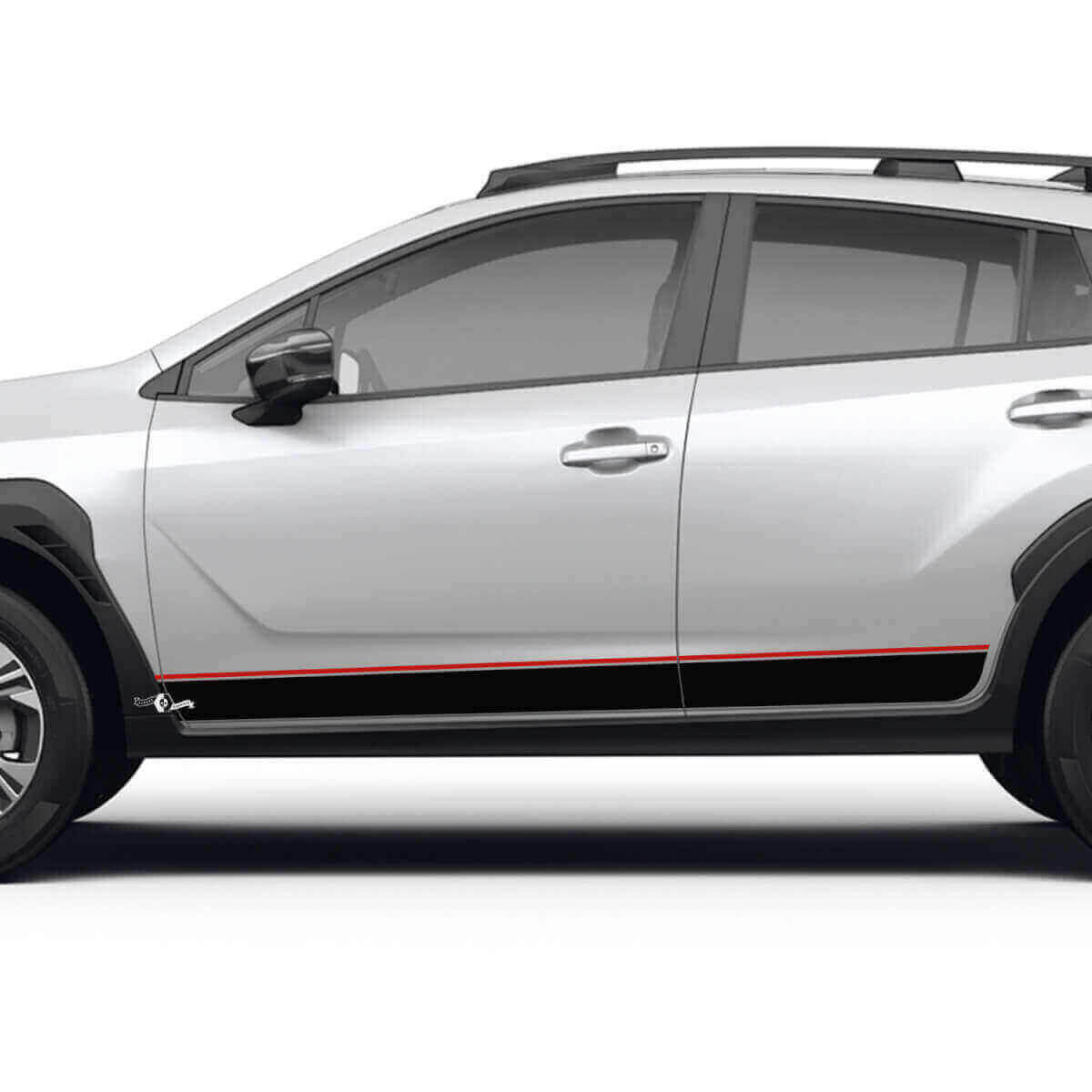 Rechtdoor Rocker Panel Strepen Vinyl Decals Kit voor Subaru Crosstrek