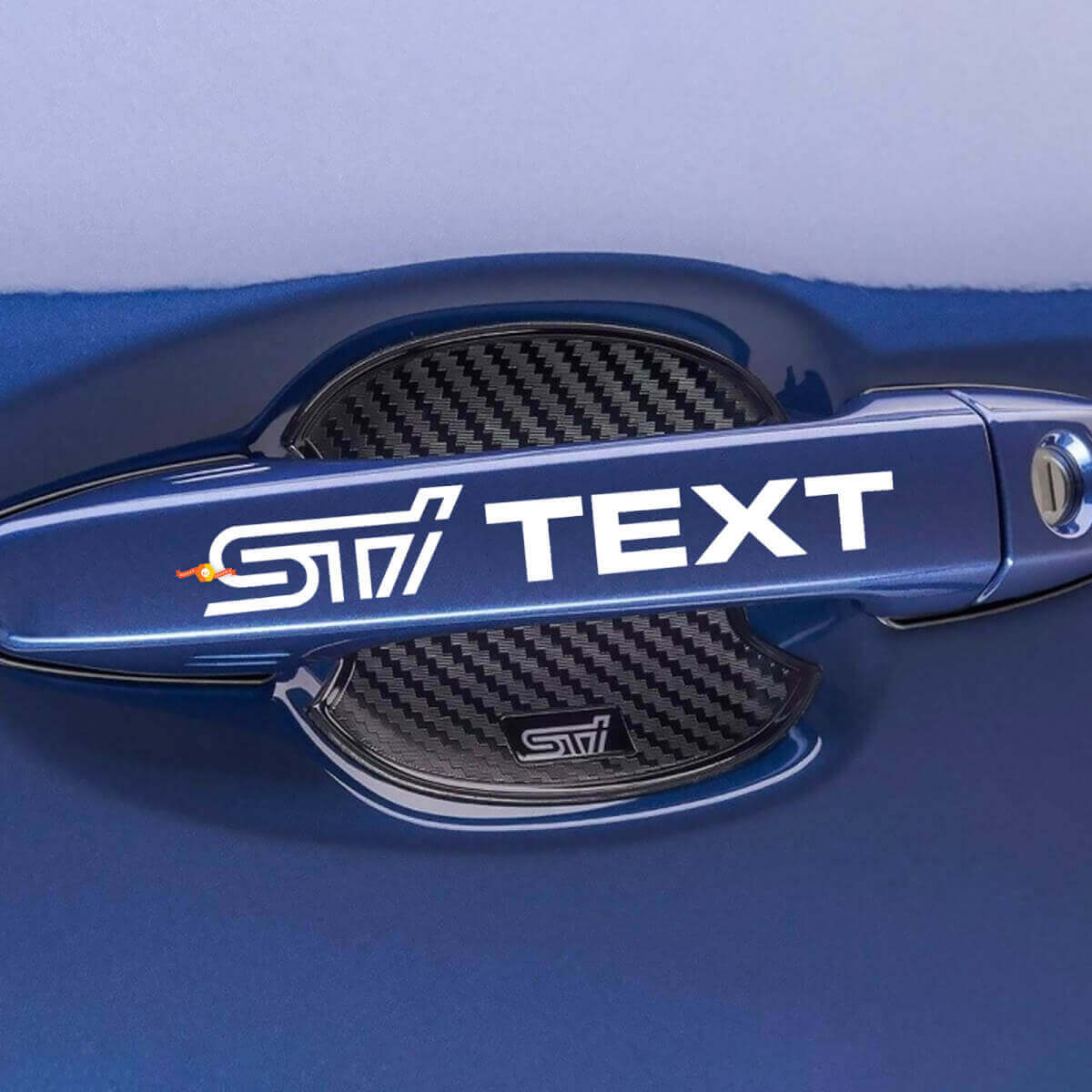 STI-Stijl Deurgreep Aangepaste Tekst Vinyl Stickerset voor Subaru