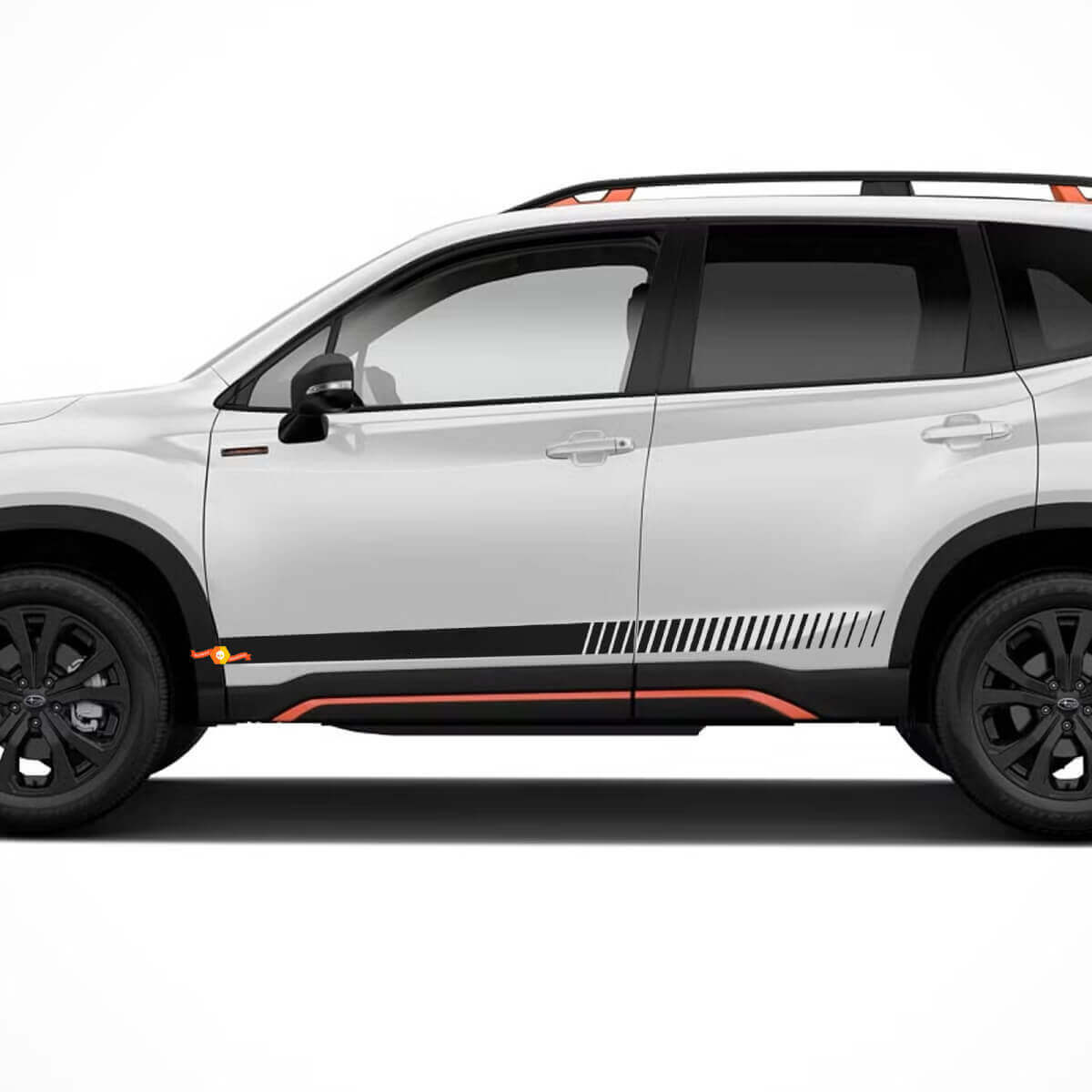 Racing zijstrepen vinyl decal kit voor Subaru Forester