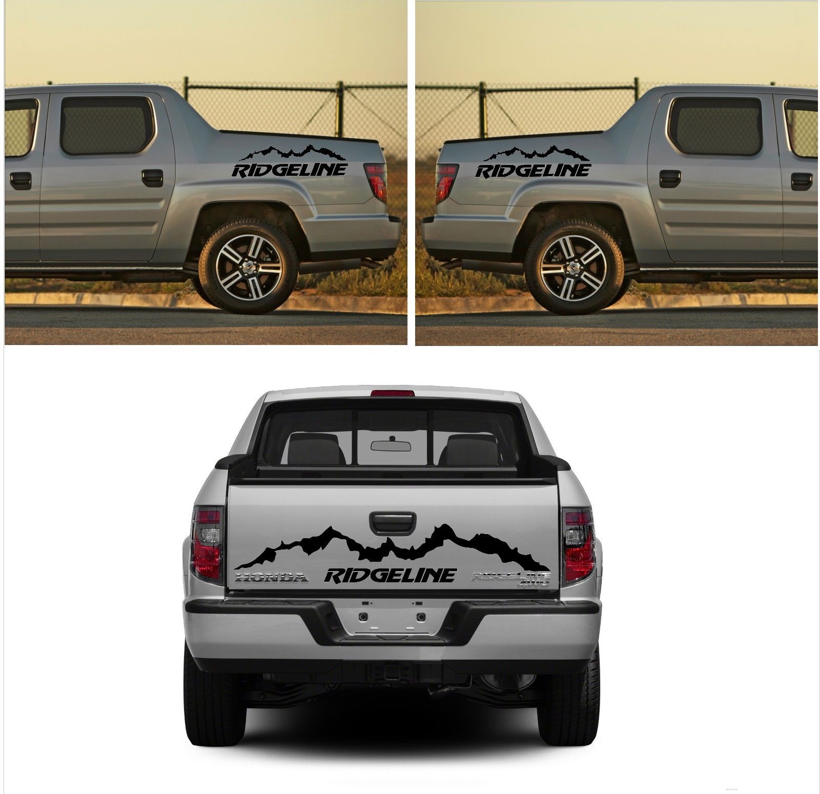 Ridgeline Mountains Stijl Zijkant Achterklep Vinyl Decal Sticker voor Honda Ridgeline