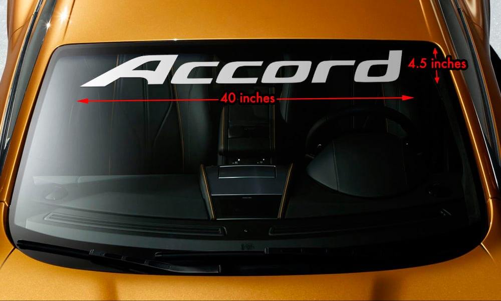 HONDA ACCORD Windscherm Banner Vinyl Langdurige Premium Decal Sticker 40