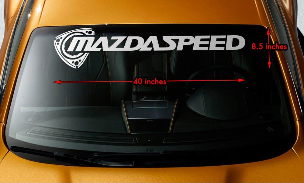 Mazdaspeed Rotary Voorruit Banner Vinyl Decal voor Mazda RX-7 RX-8