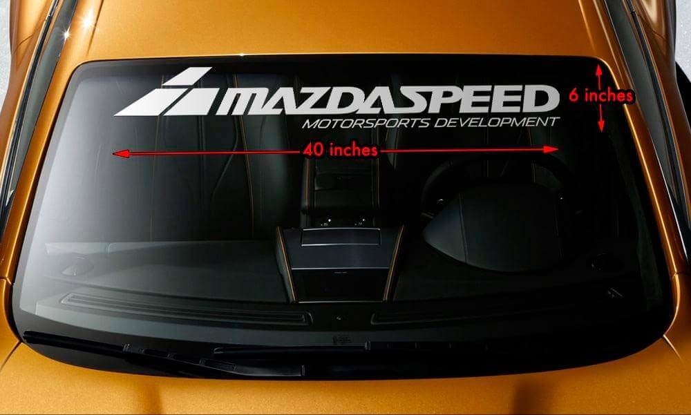 Mazdaspeed Motorsports Development Voorruitbannersticker voor Mazda