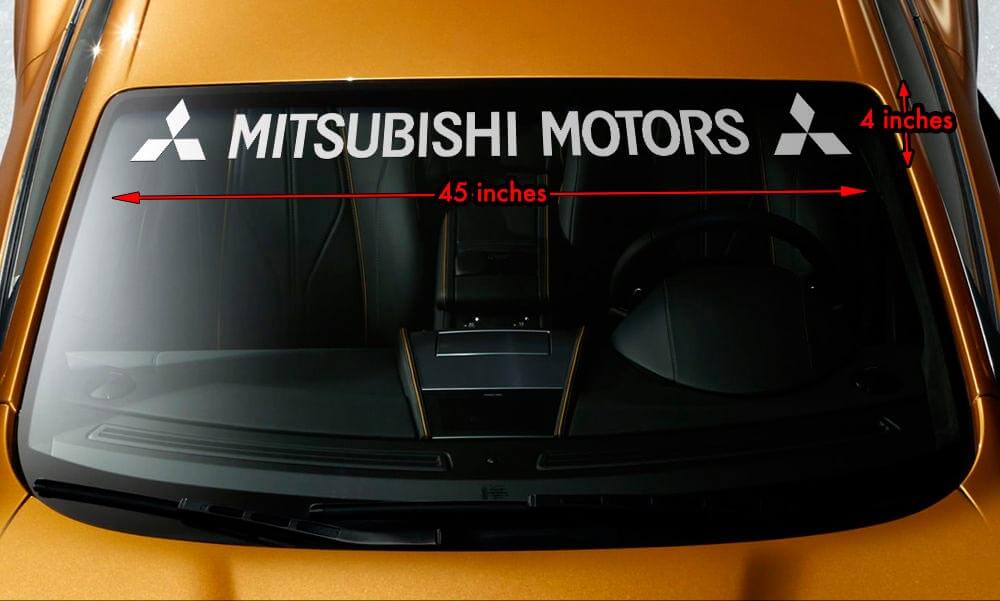 MITSUBISHI MOTORS THREE DIAMOND Voorruit Banner Vinyl Decal Sticker 45