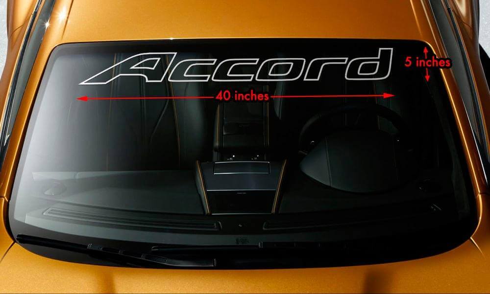 Accord Outline Voorruit Banner Vinyl Decal voor Honda Accord